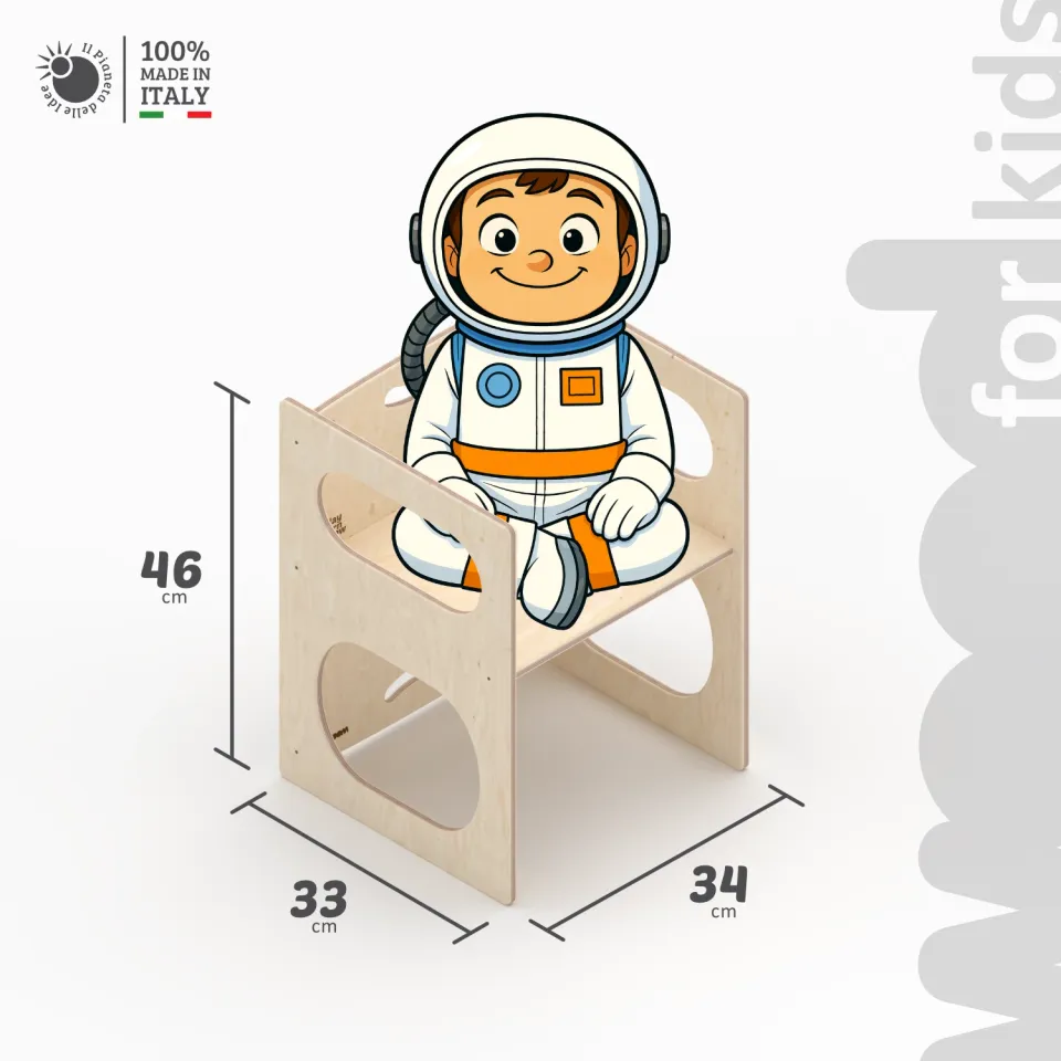 Il Pianeta delle idee Wood for Kids Montessori Poltrona della crescita Montessori