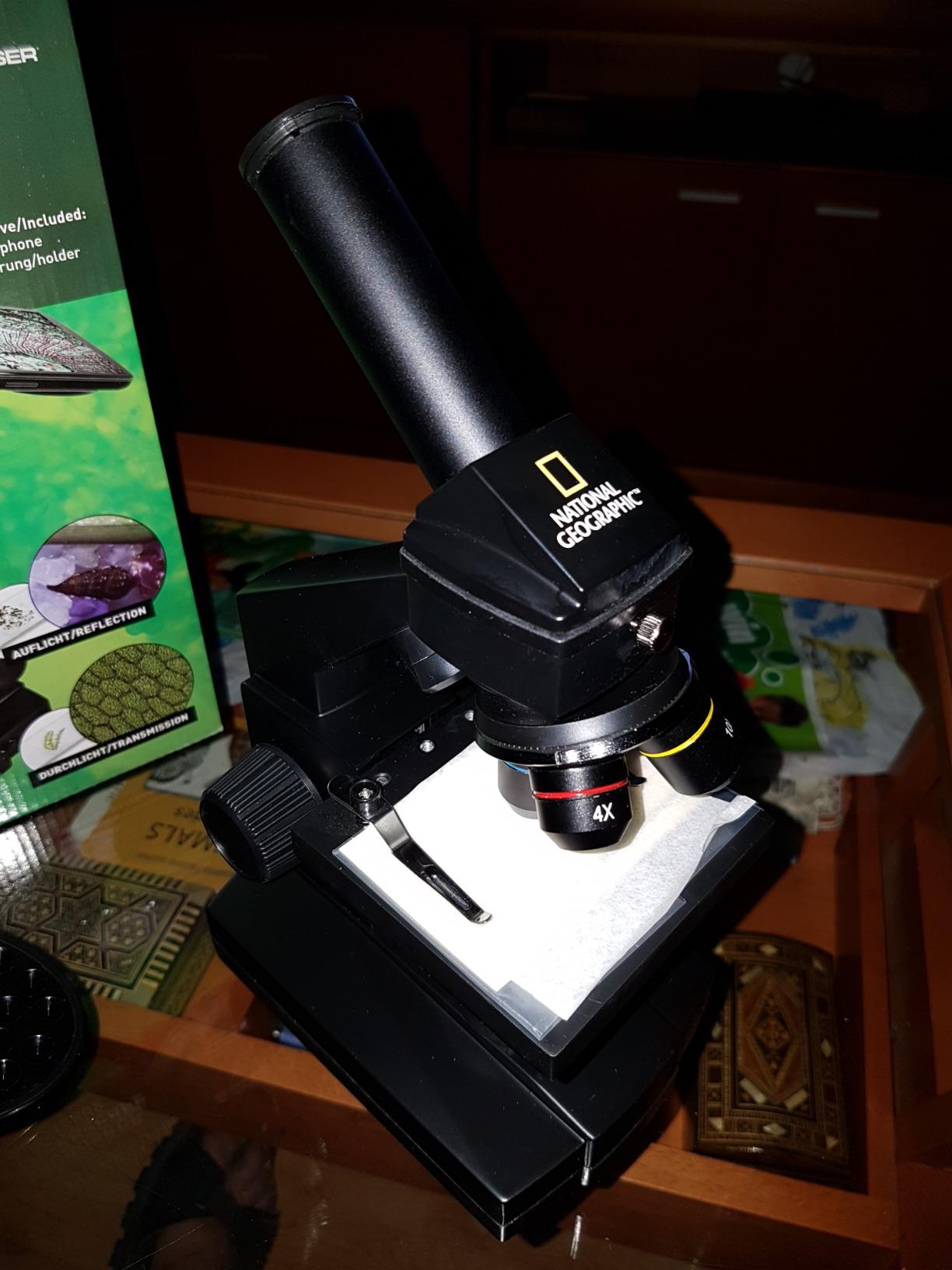National Geographic Microscopi 9039001 Microscopio 40X-1280X con smartphone