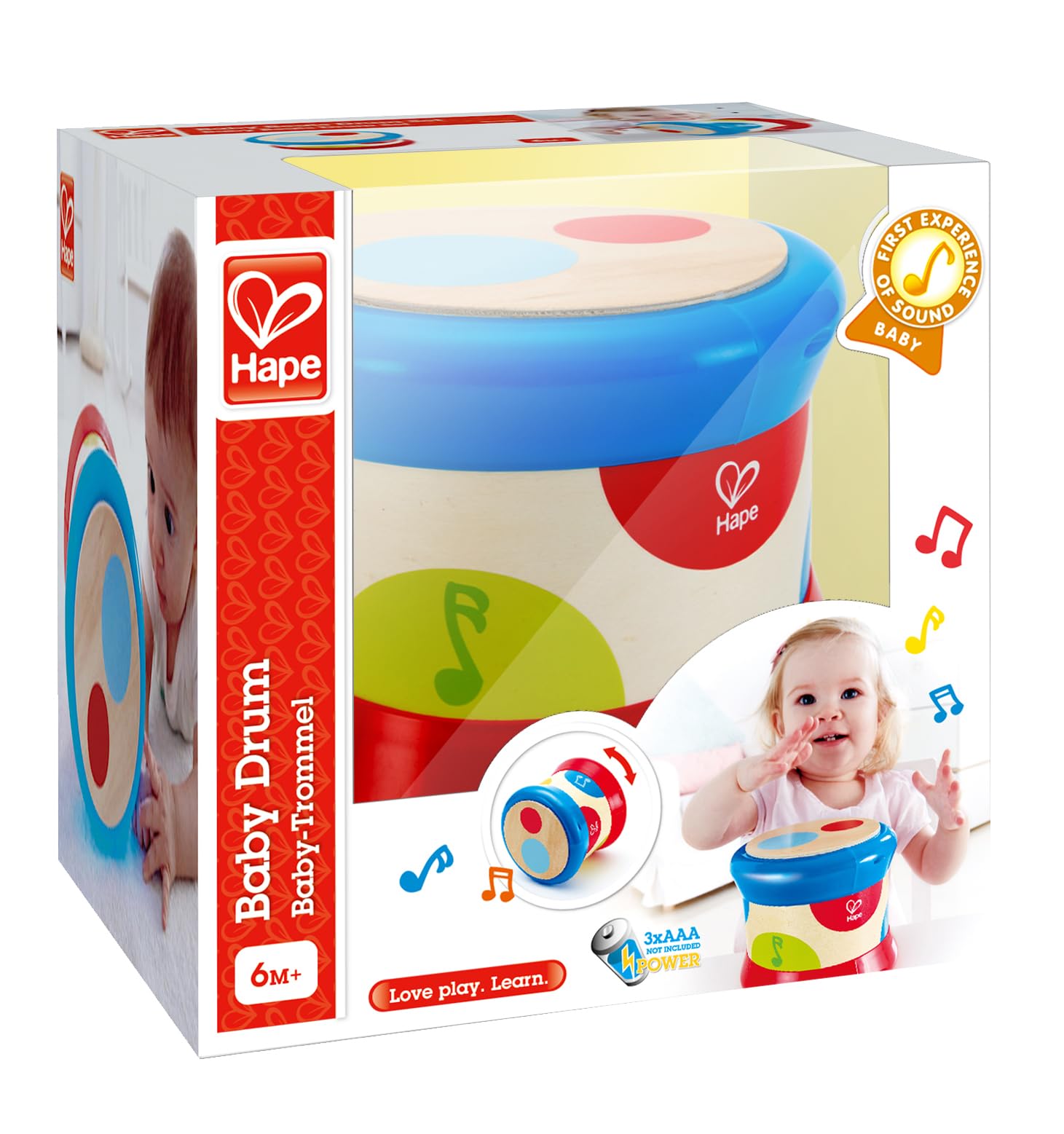 Hape Giochi musicali Baby Tamburo tamburo musicale dai 6 mesi