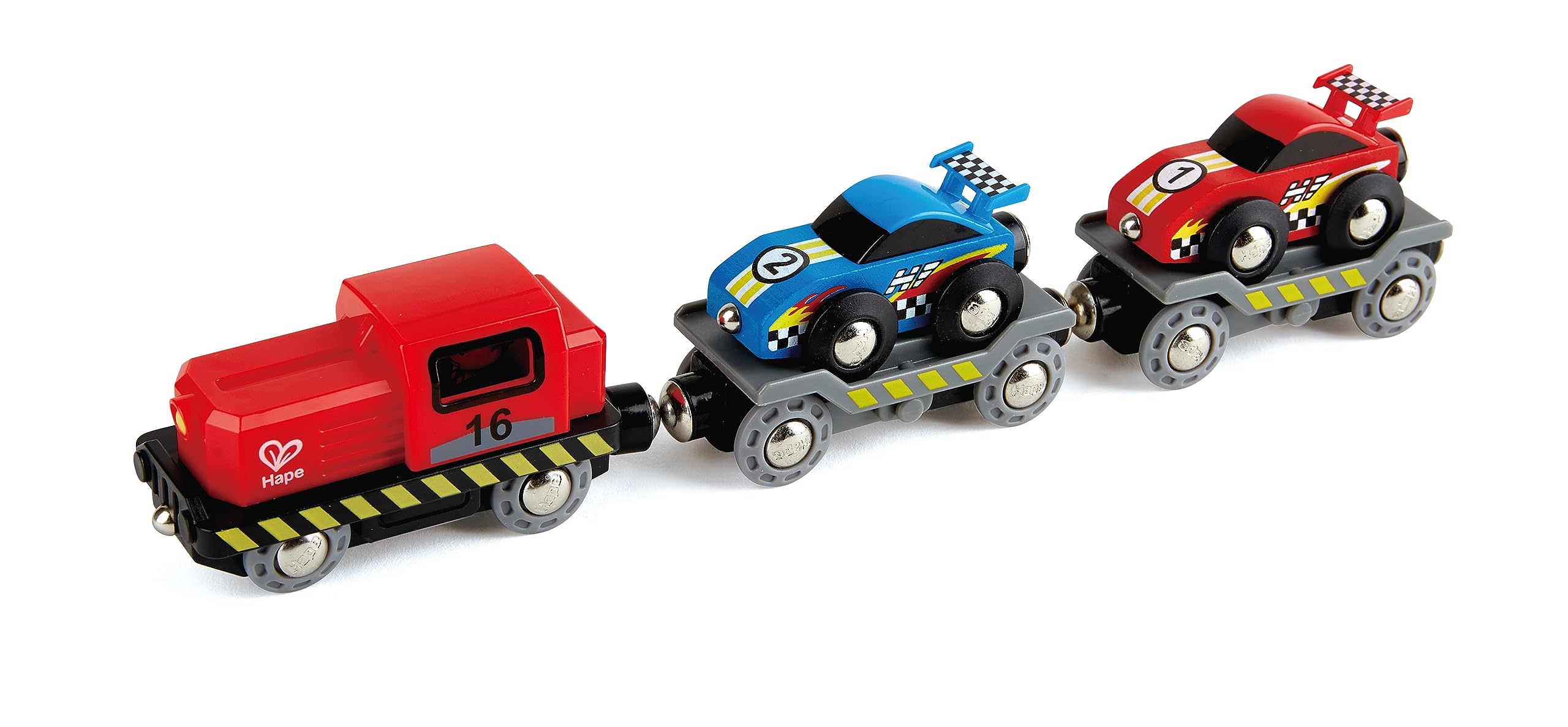 Hape Giochi Transporter di auto da corsa trenino 6 pezzi