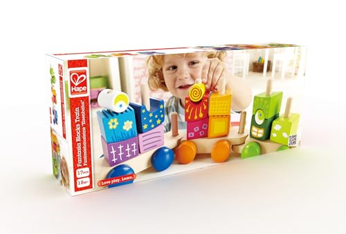 Hape Treno E0417 treno a blocchetti di legno colorati
