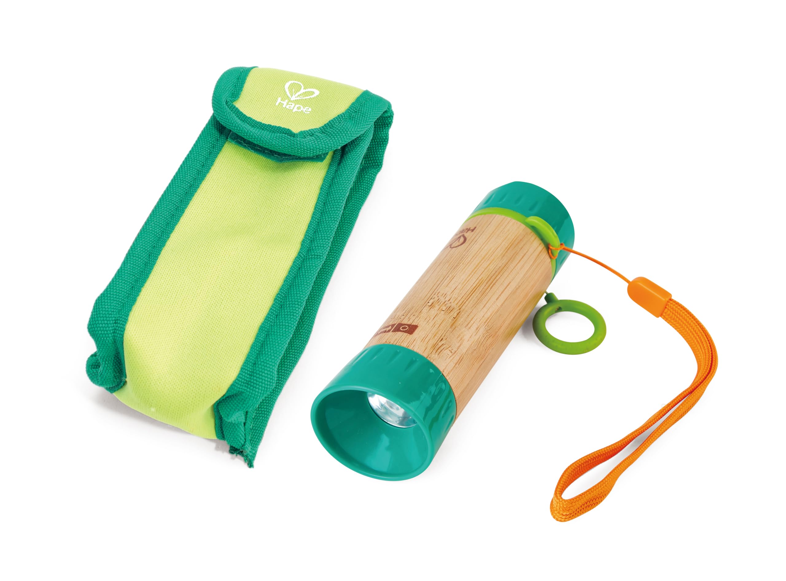 Hape Nature Fun Torcia alimentata a mano senza batterie in bambù