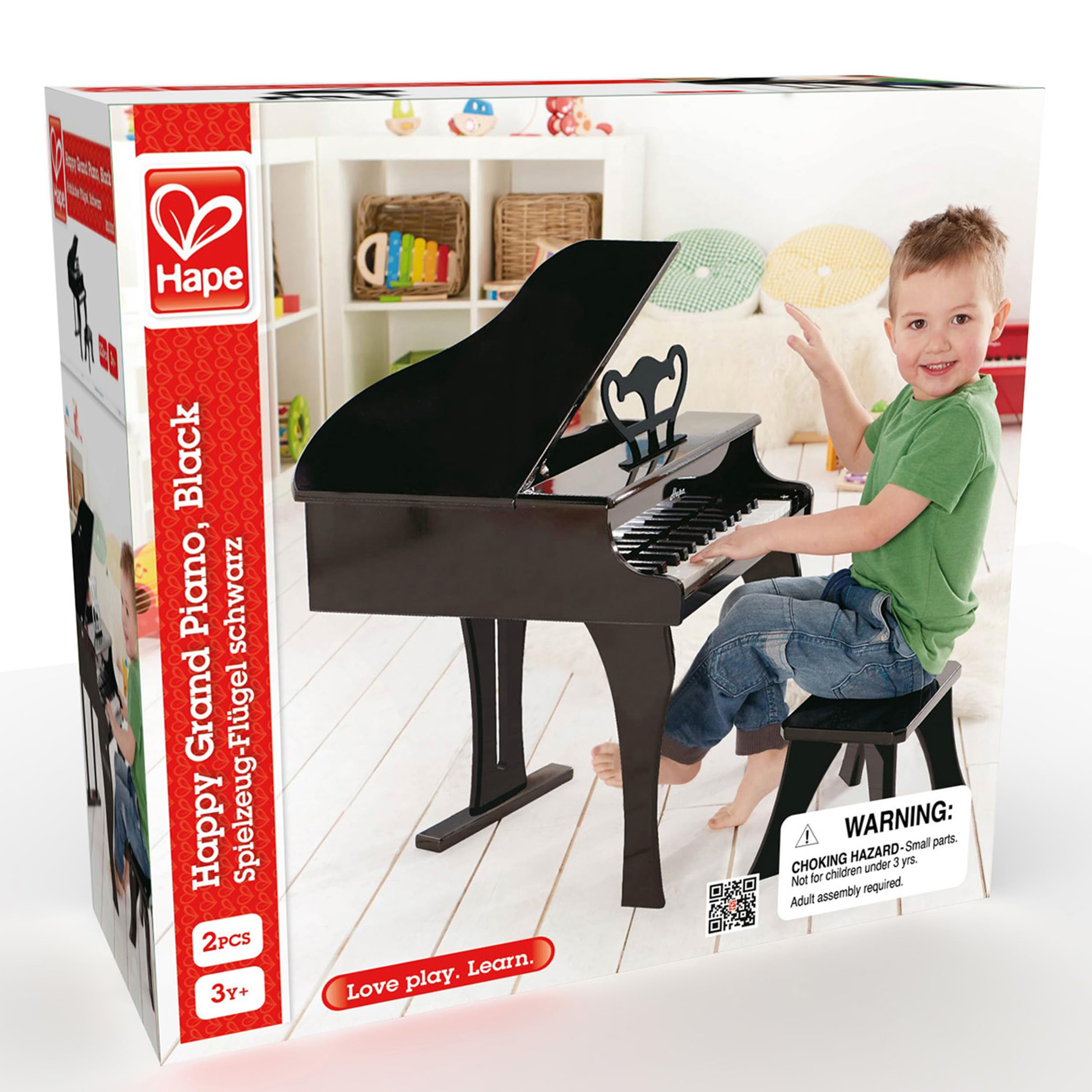 Hape Giochi musicali E0320 Pianoforte a Coda Nero