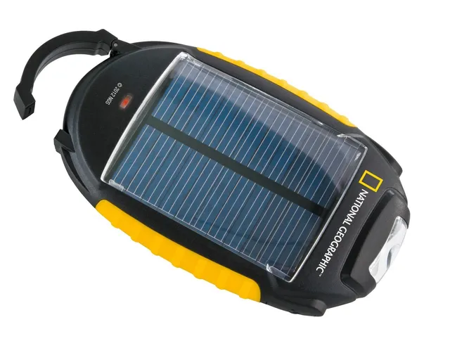 National Geographic Caricabatterie solare 4 in 1 con luci LED