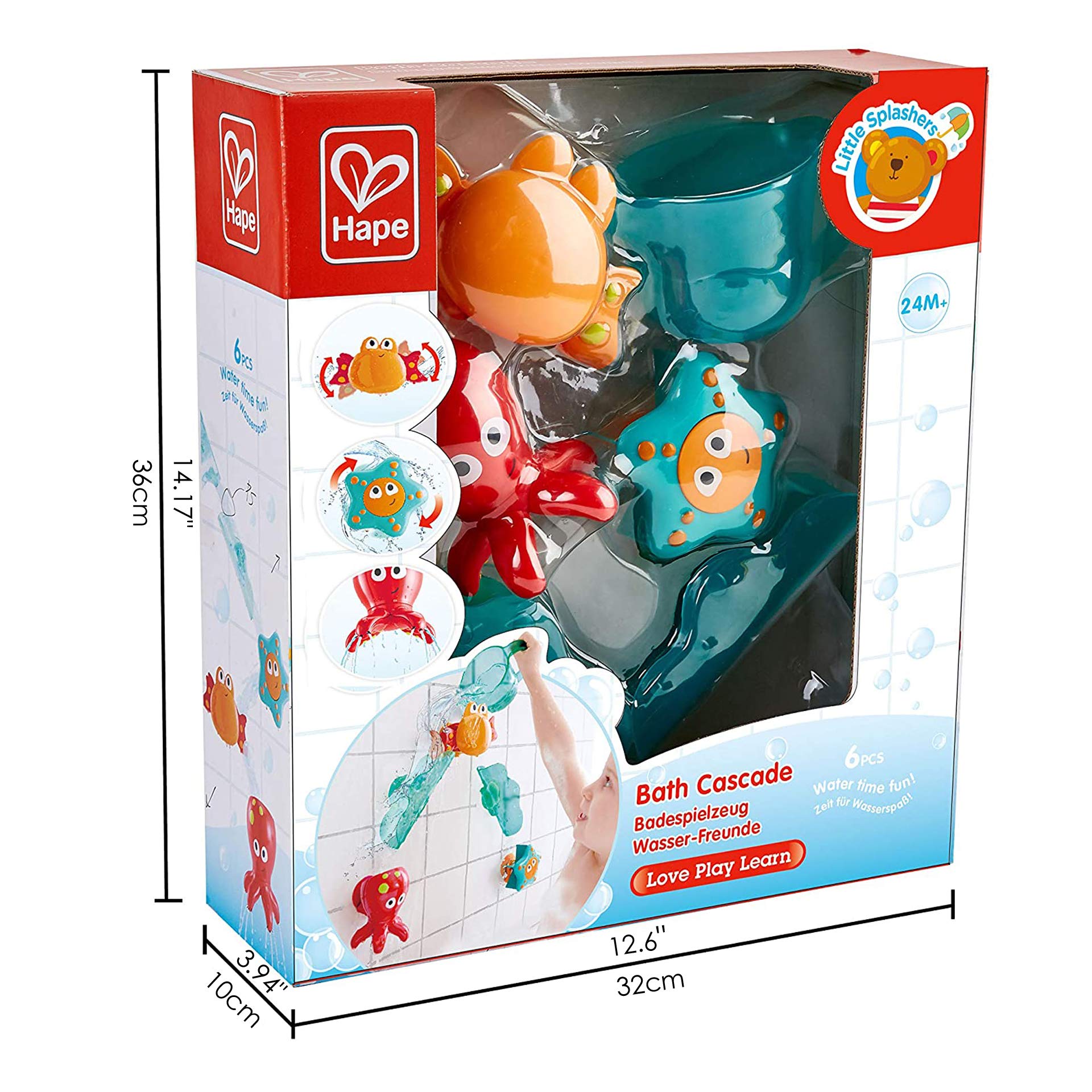Hape Giochi da bagno E0215 gioco da bagno multicolore con ventose