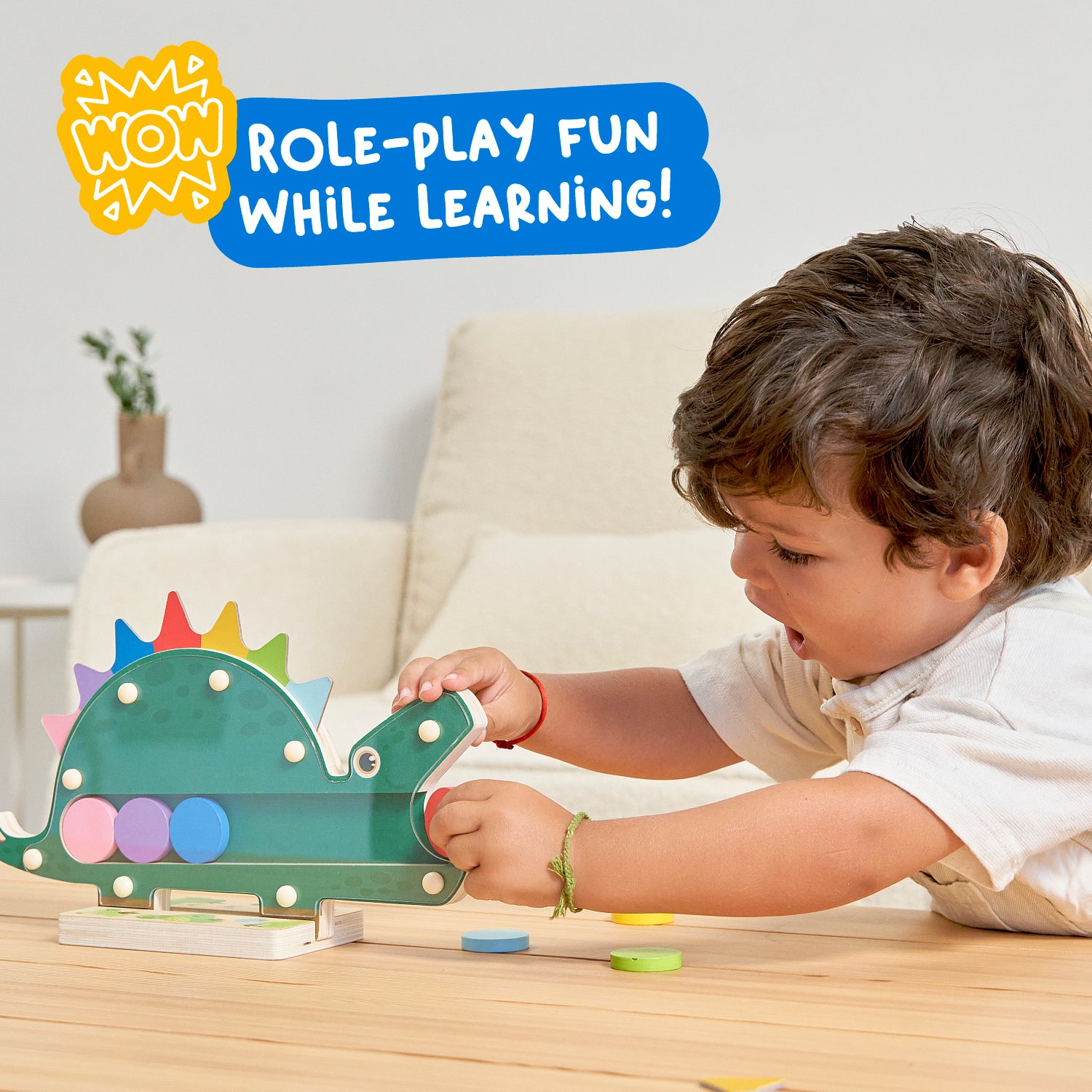 Nene Toys Puzzles & Learning Hungry Dino gioco dinosauro in legno