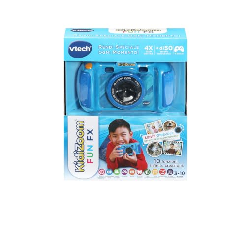 VTech Giocattoli 6 anni e + KidiZoom Fun FX fotocamera blu antiurto