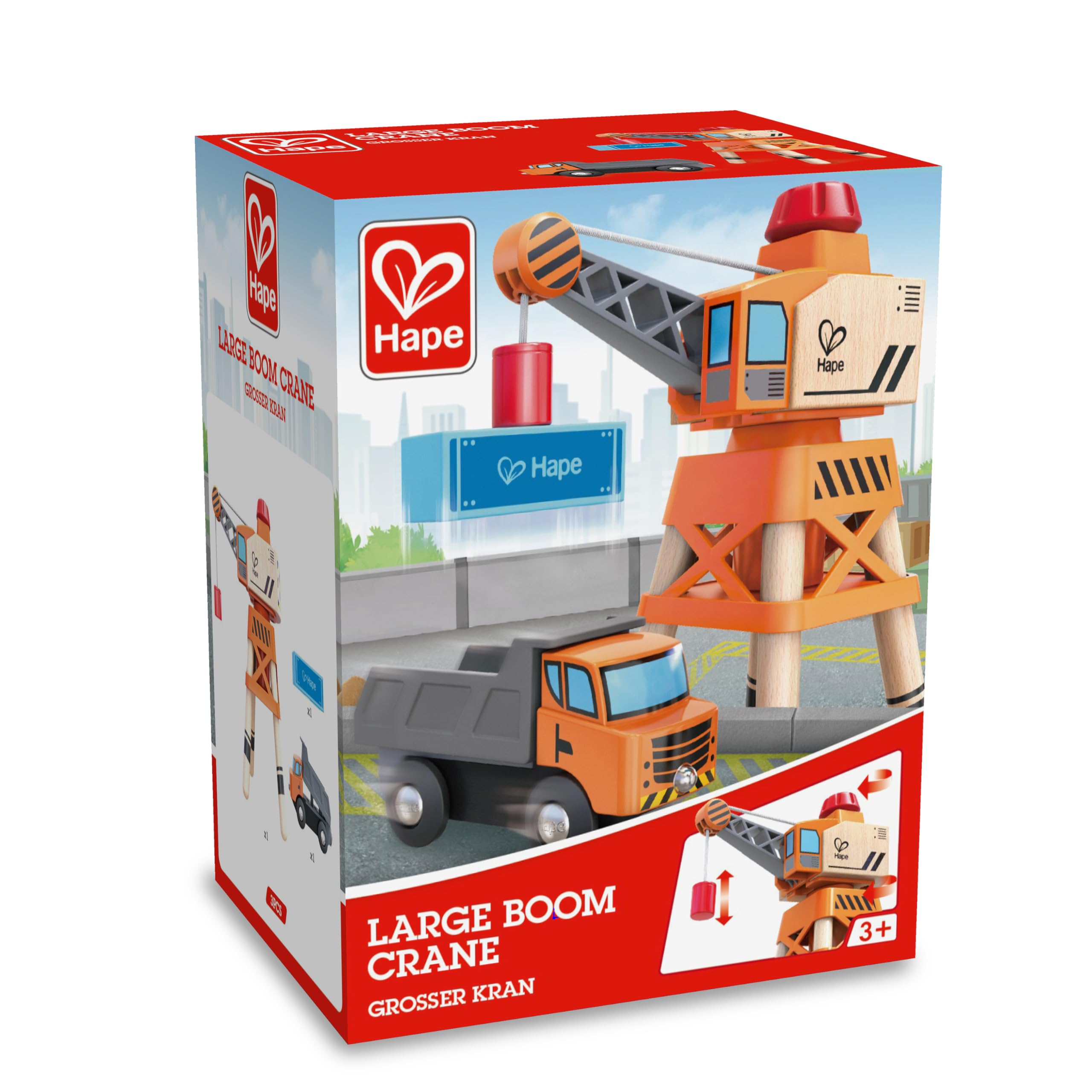 Hape Treno gru a braccio rotante con camion ribaltabile magnetico