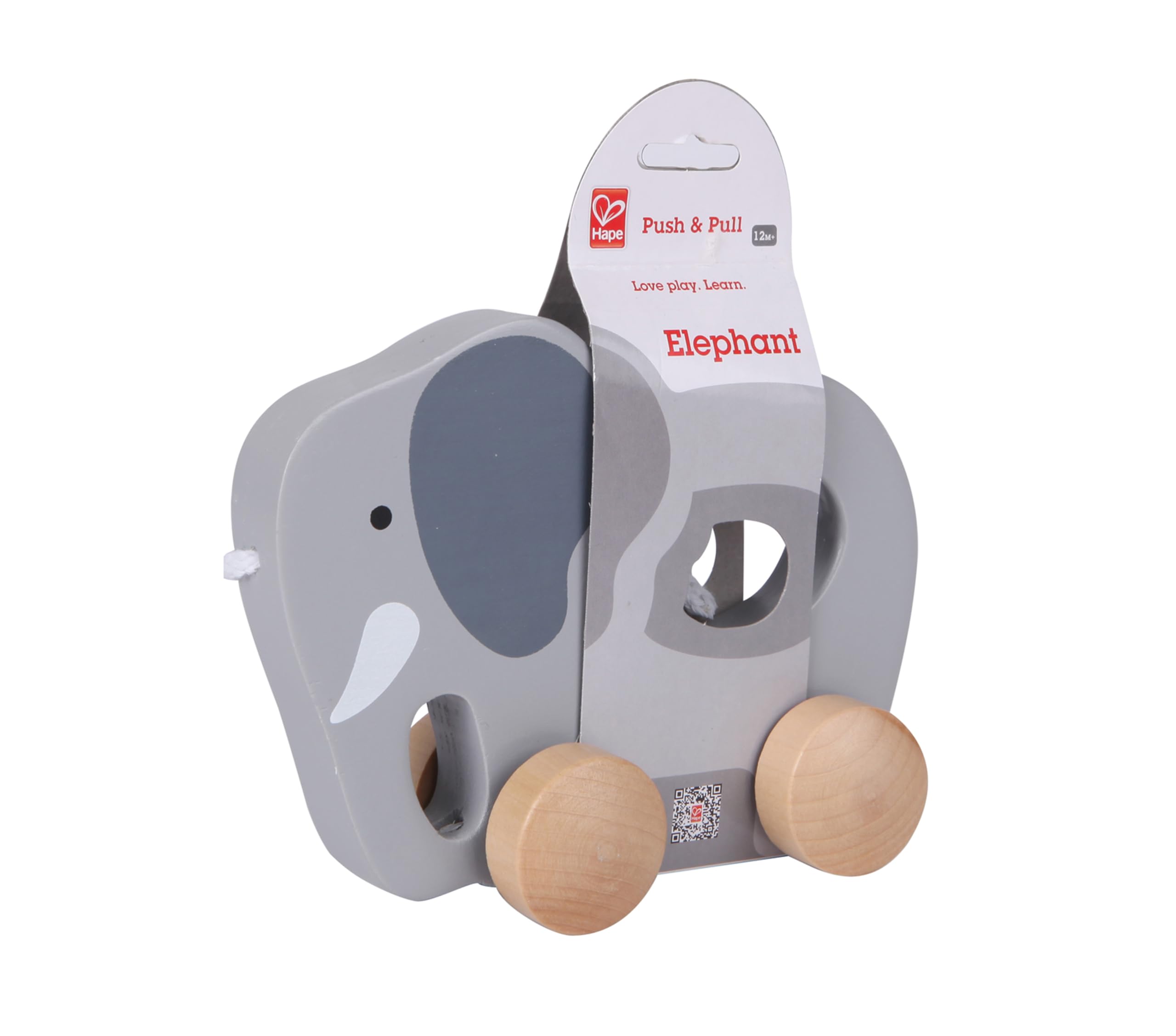 Hape Spingi e cammina Elefante da trainare elefante in legno dai 12 mesi
