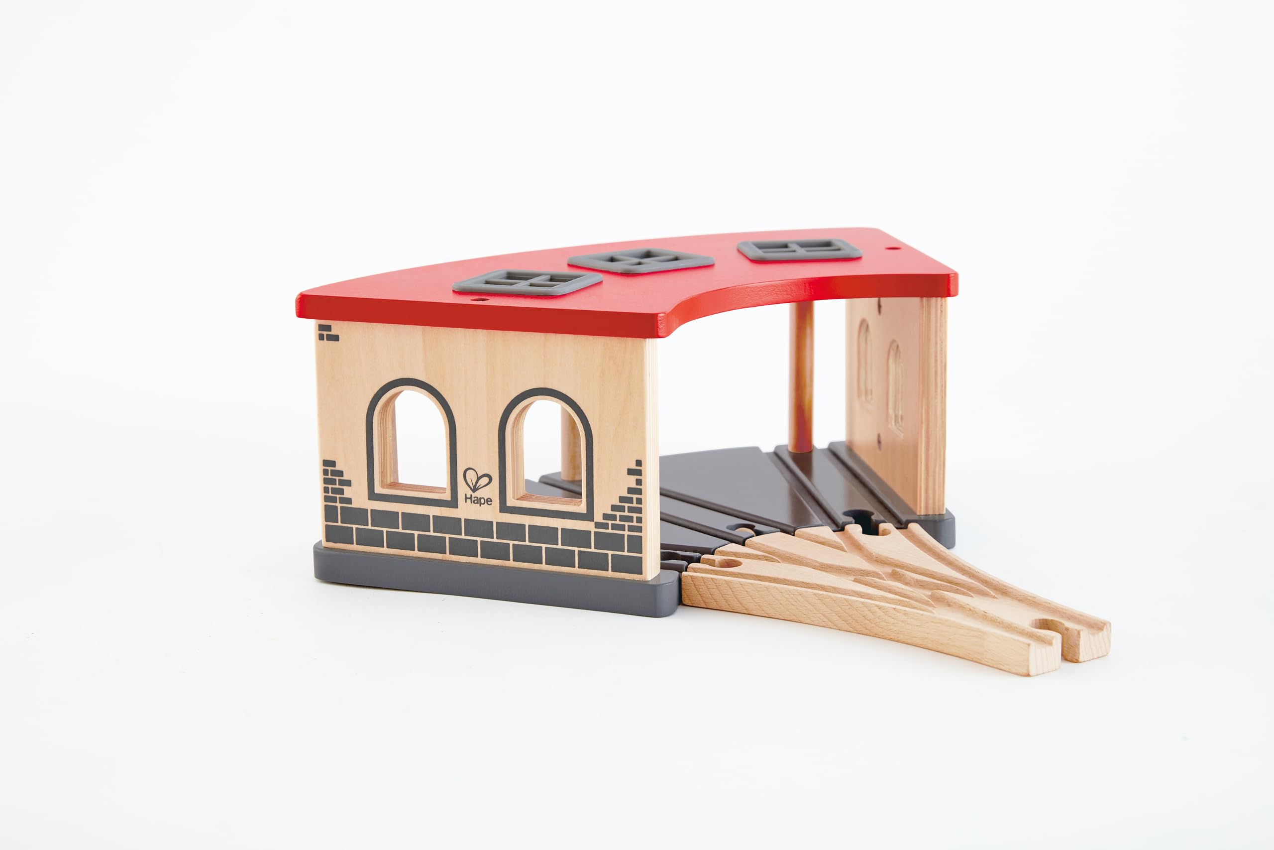 Hape Treno Deposito dei Treni in Legno a 3 corsie