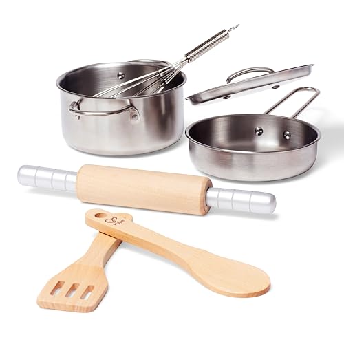 Hape Cucina e accessori Kit cucina 7 pezzi in legno e metallo