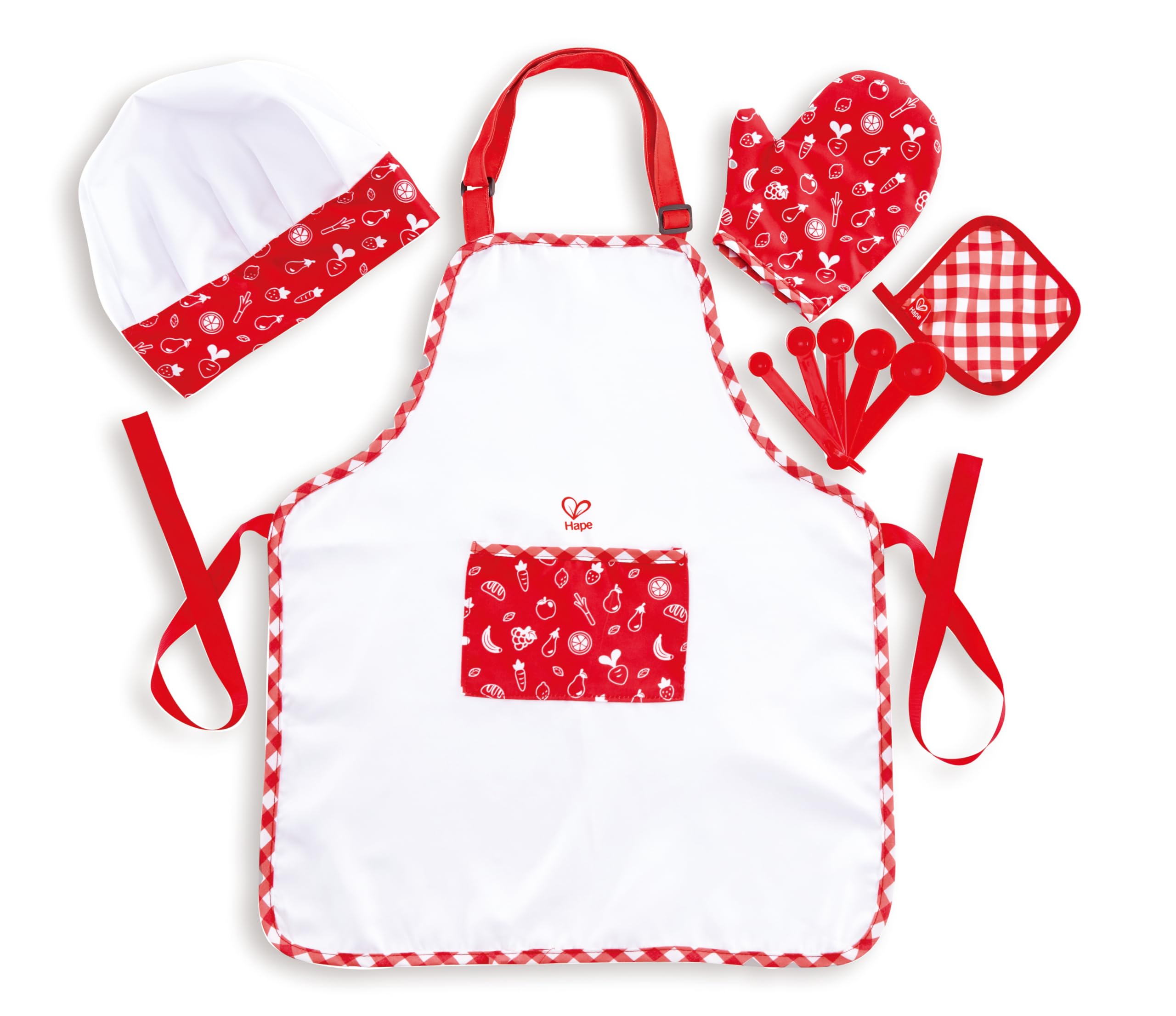 Hape Giochi di ruolo Kit da Chef set da cuoco regolabile