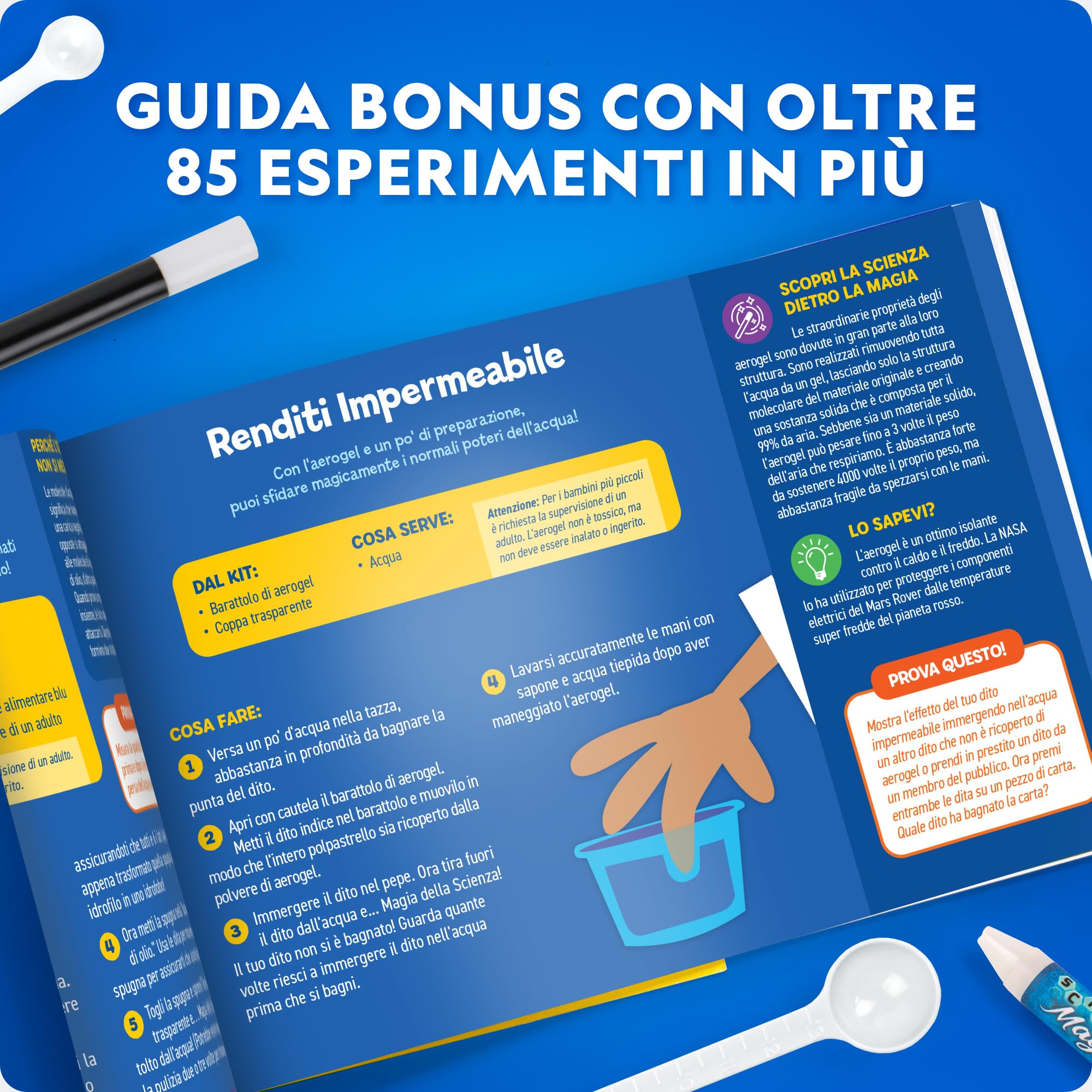 National Geographic Kit scientifici e di scoperta Magia Scientifica 100 esperimenti