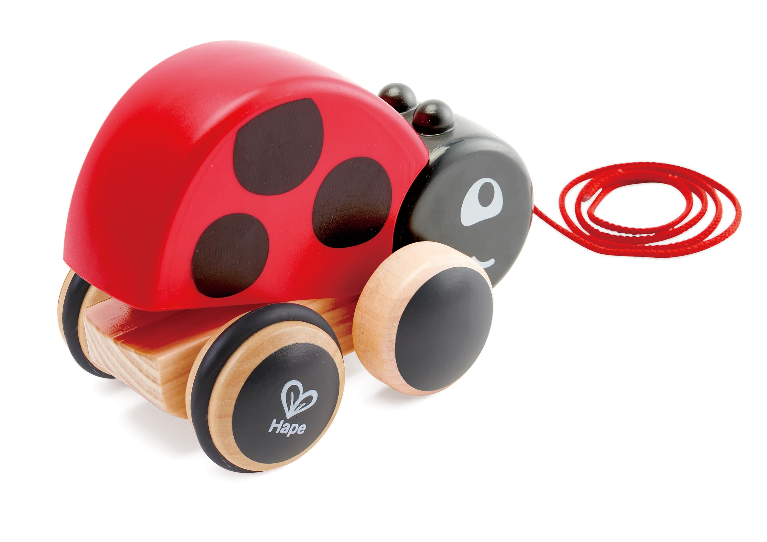 Hape Spingi e cammina Coccinella Spingi&Tira gioco trainabile in legno dai 12 mesi