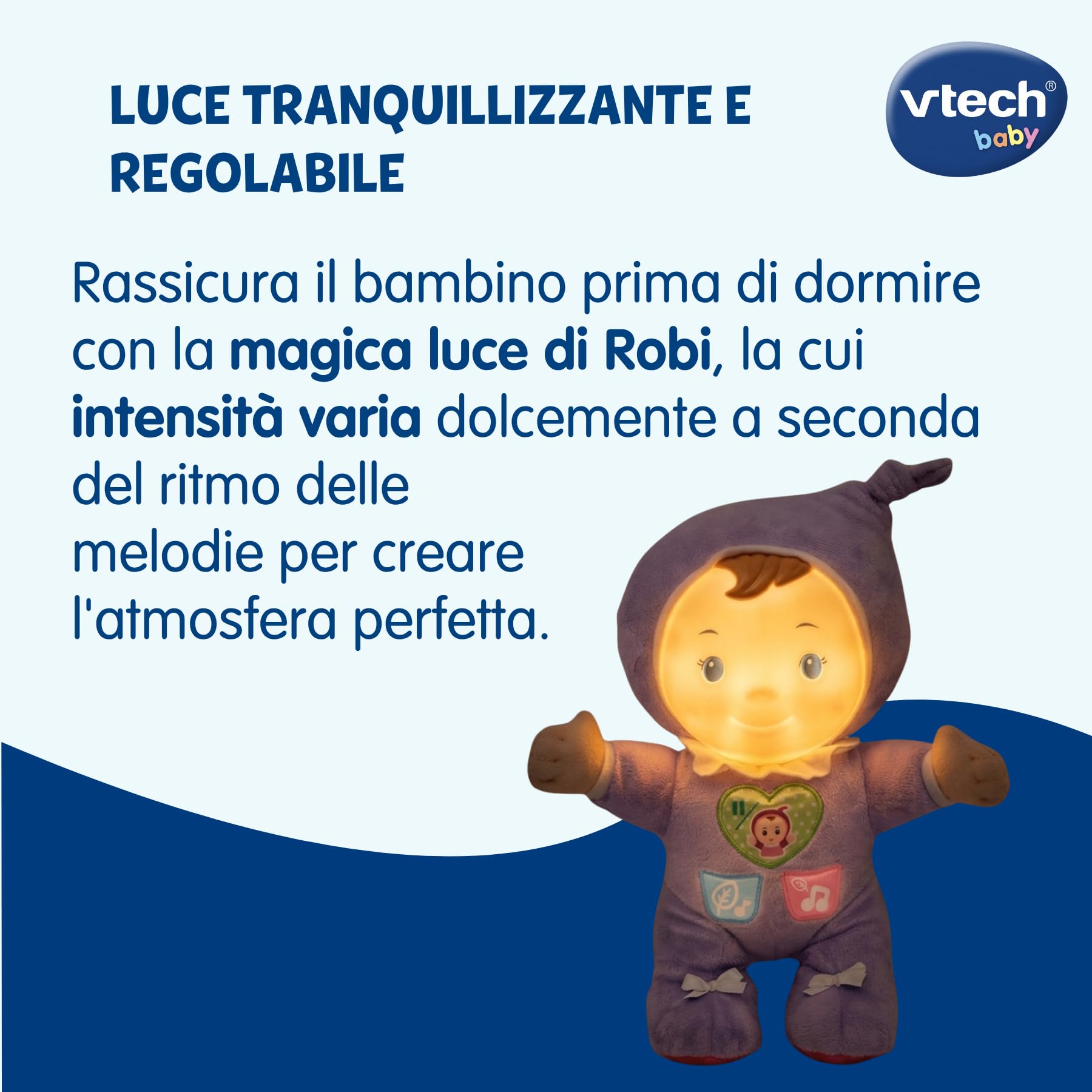 VTech Robi bambola interattiva in peluche 0-36 mesi luminosa