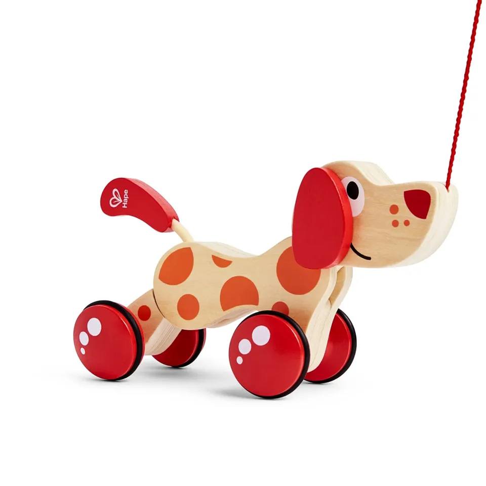 Hape Spingi e cammina Pepe cagnolino trainabile in legno