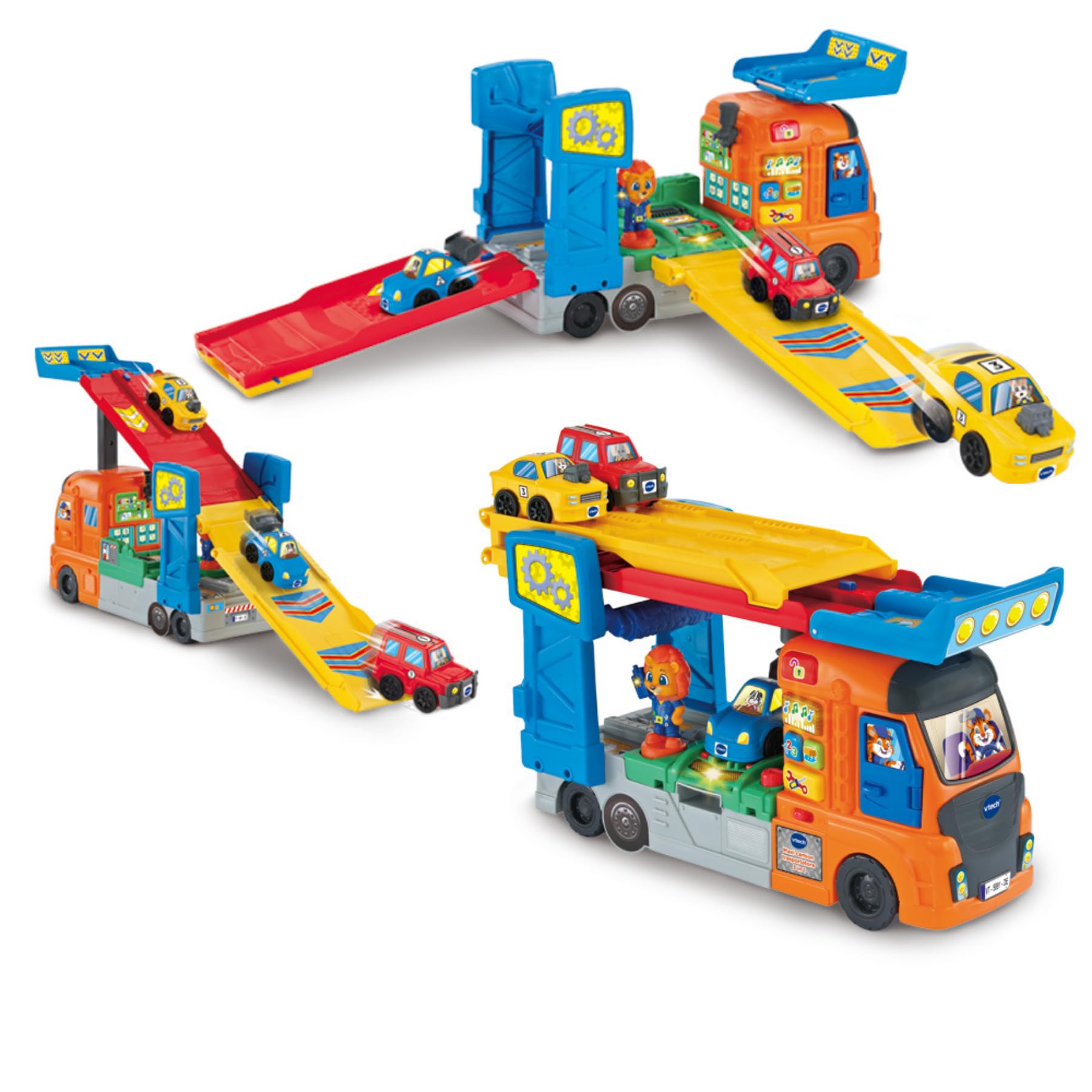 VTech Vroom Vroom Go Maxi Camion Trasportatore 3 in 1 camion con 3 auto