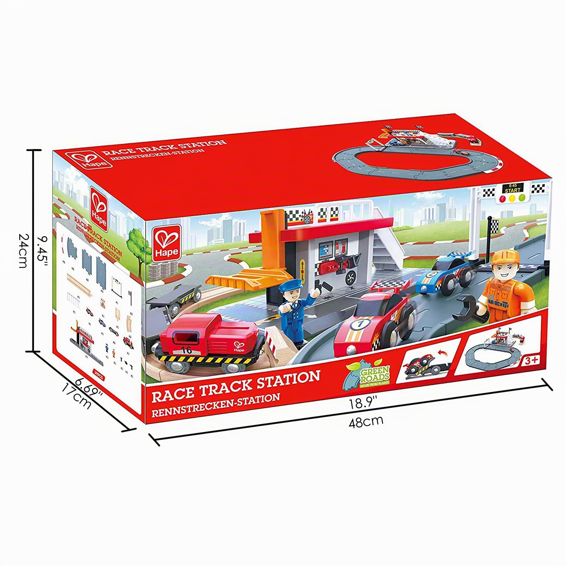 Hape Treno Race Track Station E3734 stazione di pista Green PE