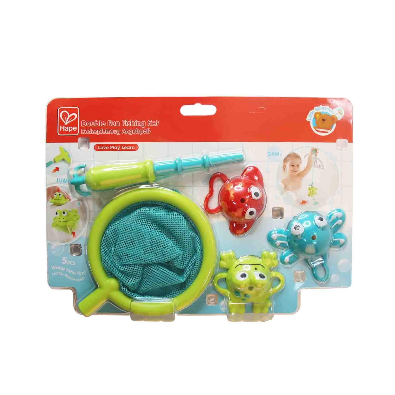 Hape Giochi da bagno Set da Pesca con animaletti saltellanti