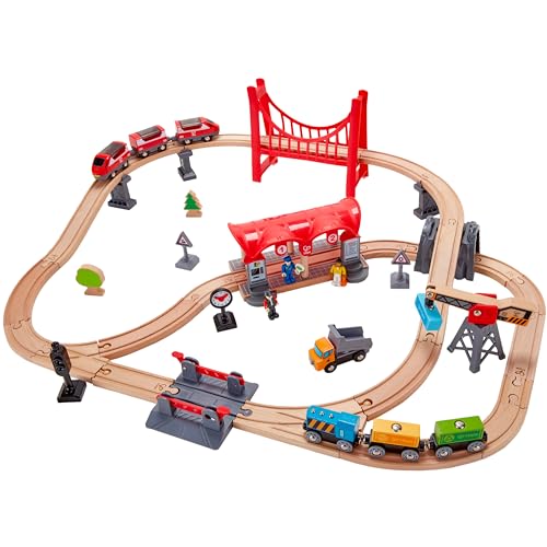 Hape Treno Pista Città Trafficata 51 pezzi ferroviaria