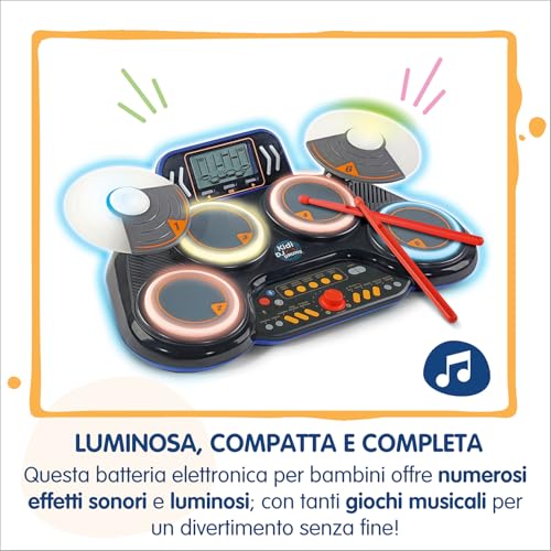 V-Tech Kidi DJ Drums batteria elettronica per bambini 6+ anni