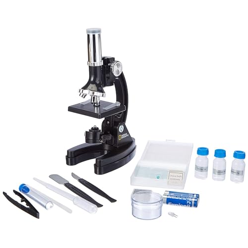 National Geographic Microscopi Microscopio 300x-1200x per bambini preparati