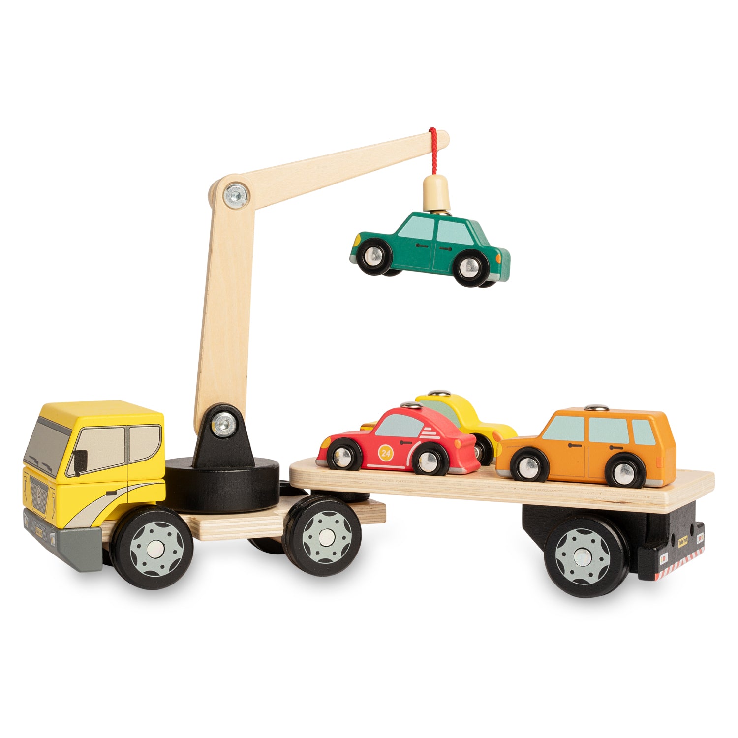 Nene Toys Vehicles & Adventure Magnetic Car Loader camion gru in legno