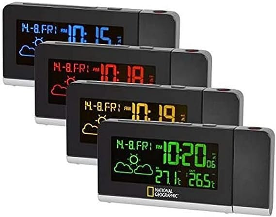 National Geographic Stazioni meteorologiche ed elettronica outdoor Multi Colour stazione meteo con proiettore