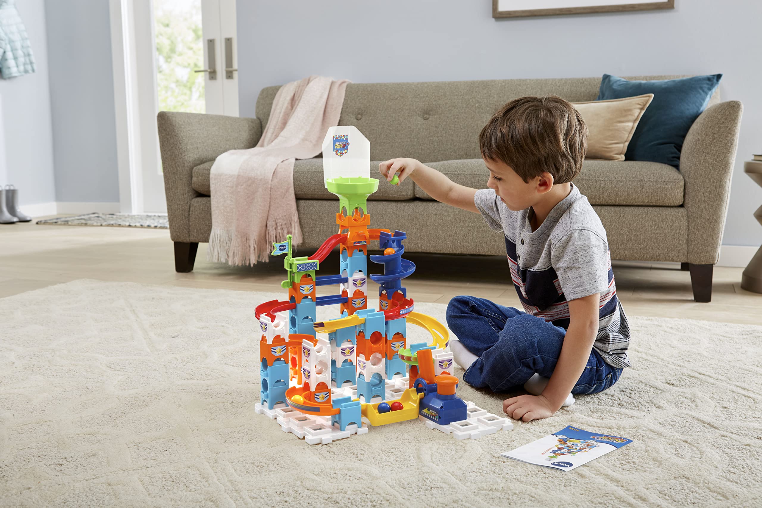 VTech Giocattoli 3-6 anni Marble Rush Adventure Set pista per biglie 62 pezzi