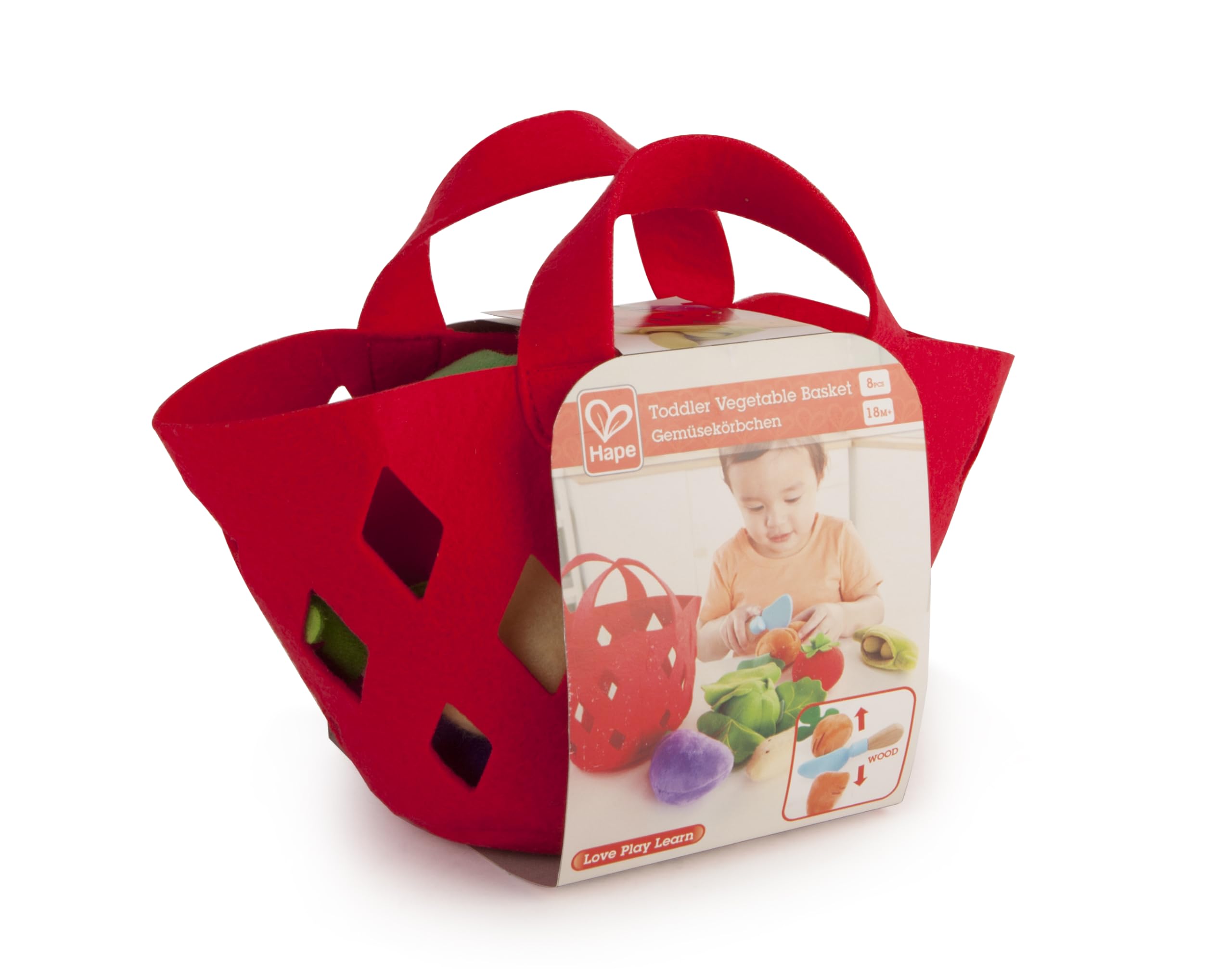 Hape Cucina e accessori E3167 cesto di verdure gioco in feltro
