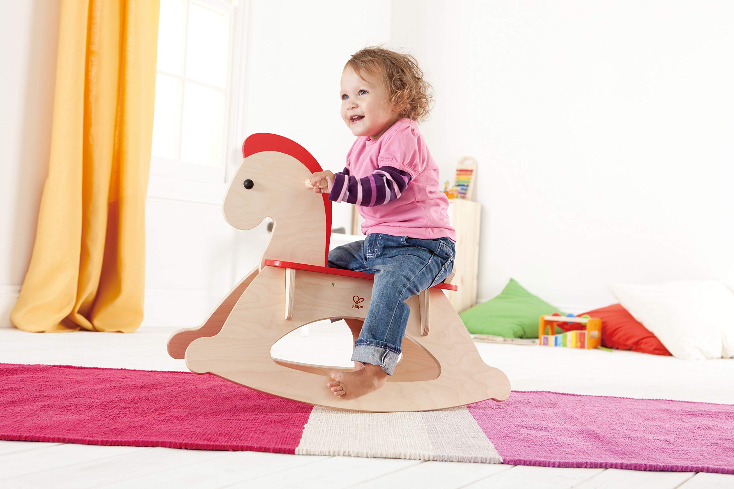 HAPE Spingi e cammina E0100 cavallino a dondolo in legno