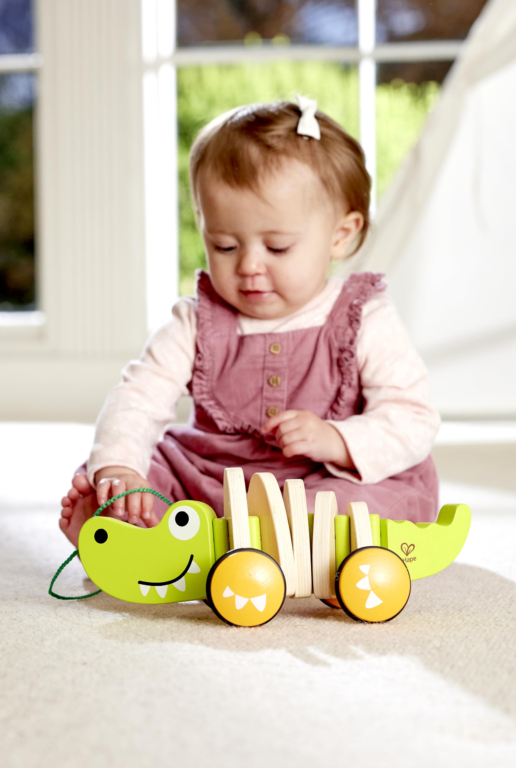 Hape Giocattoli per le abilità motorie E0348 Coccodrillo Multi Curve in legno