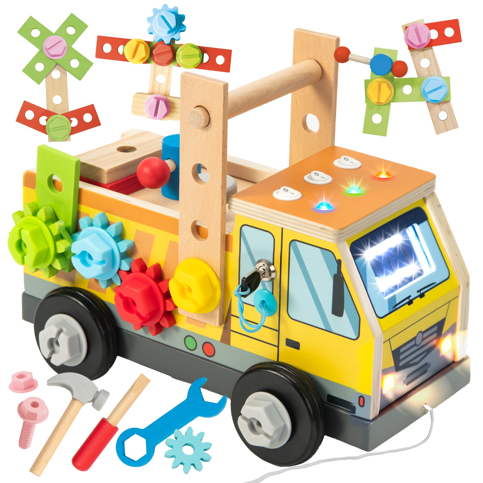 Nene Toys Vehicles & Adventure Tool Truck Busy Board camion attrezzi con luci