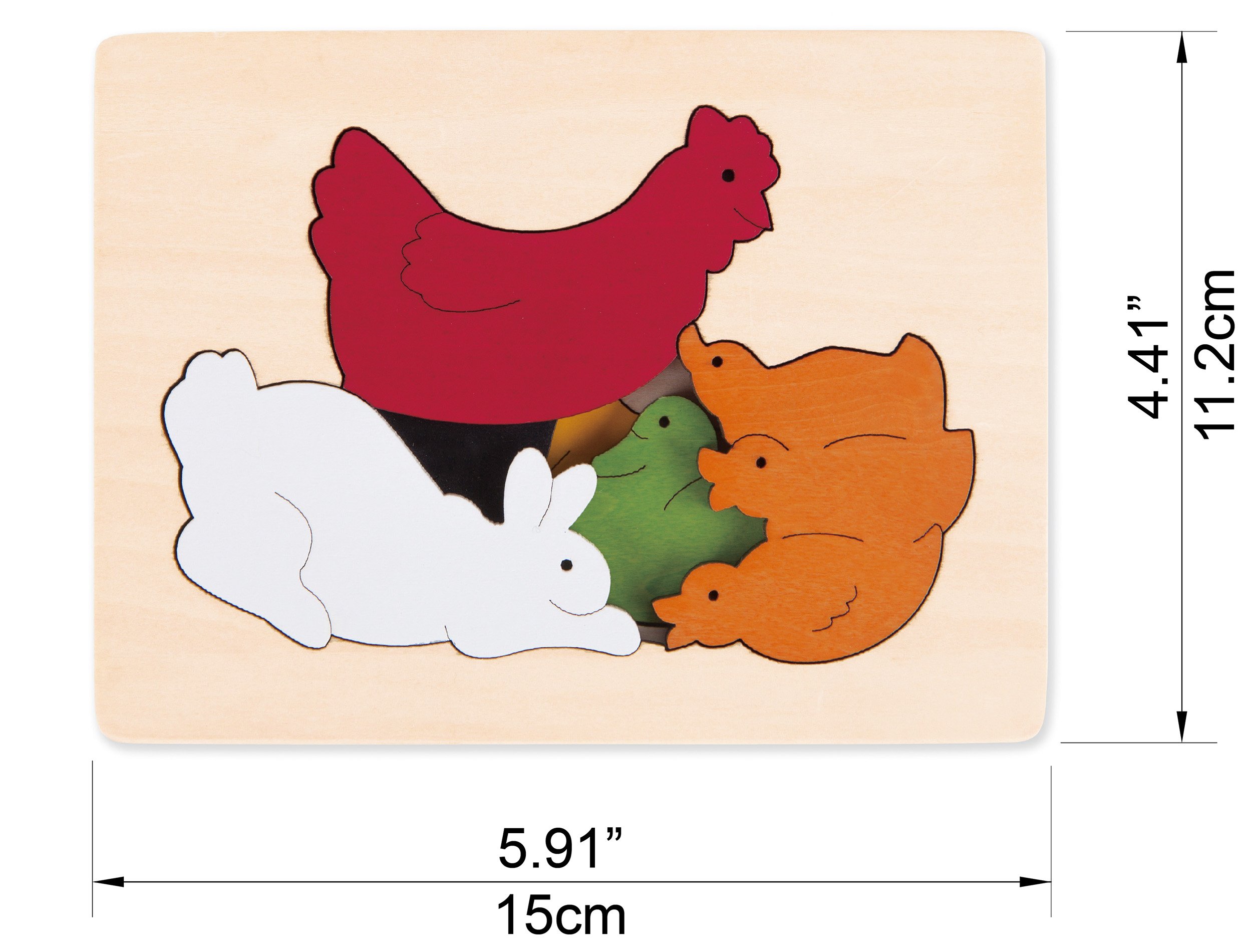 Hape Puzzle Chicken and Friends puzzle a strati