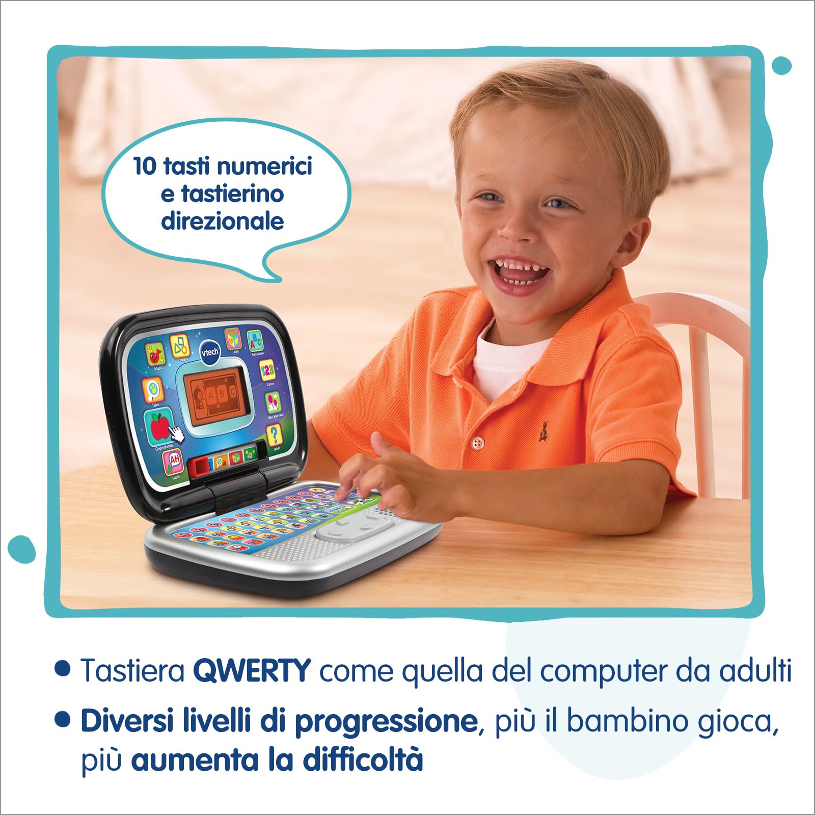 V-Tech Giocattoli 3-6 anni Bit Smart computer interattivo rosa