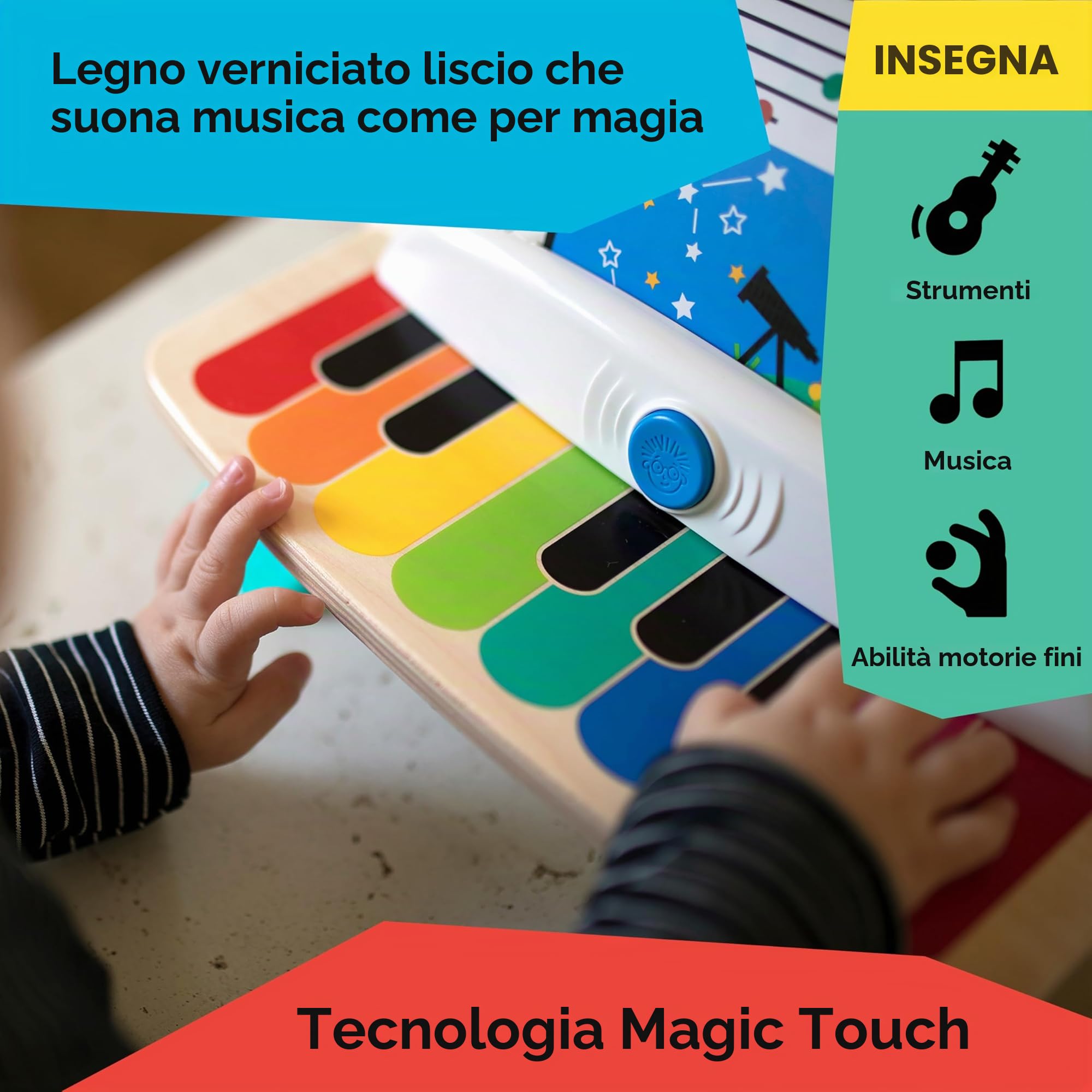 Baby Einstein Magic Touch Piano pianoforte giocattolo in legno