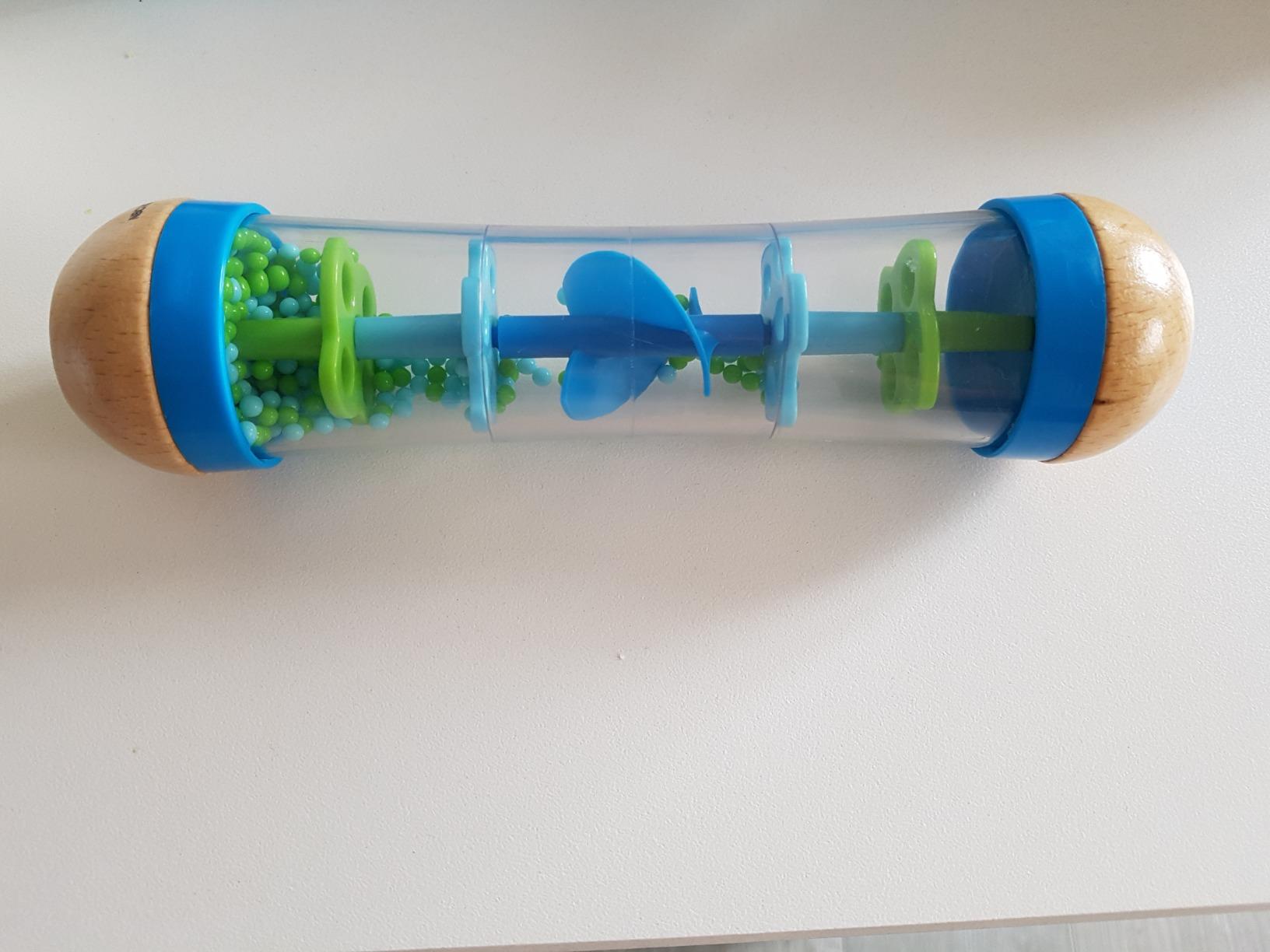 Hape Giochi musicali Cascata di Perline sonaglio bastone della pioggia blu