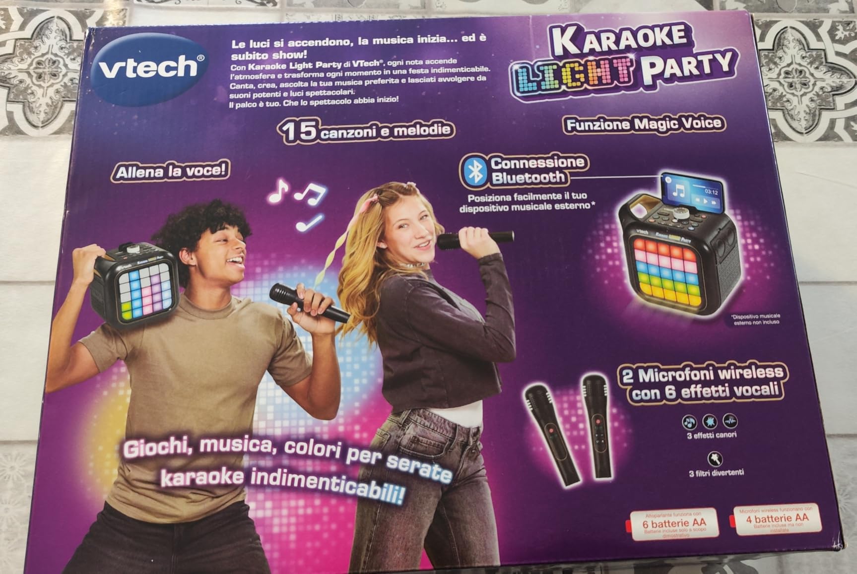 VTech Giocattoli 6 anni e + Karaoke Light Party microfono wireless
