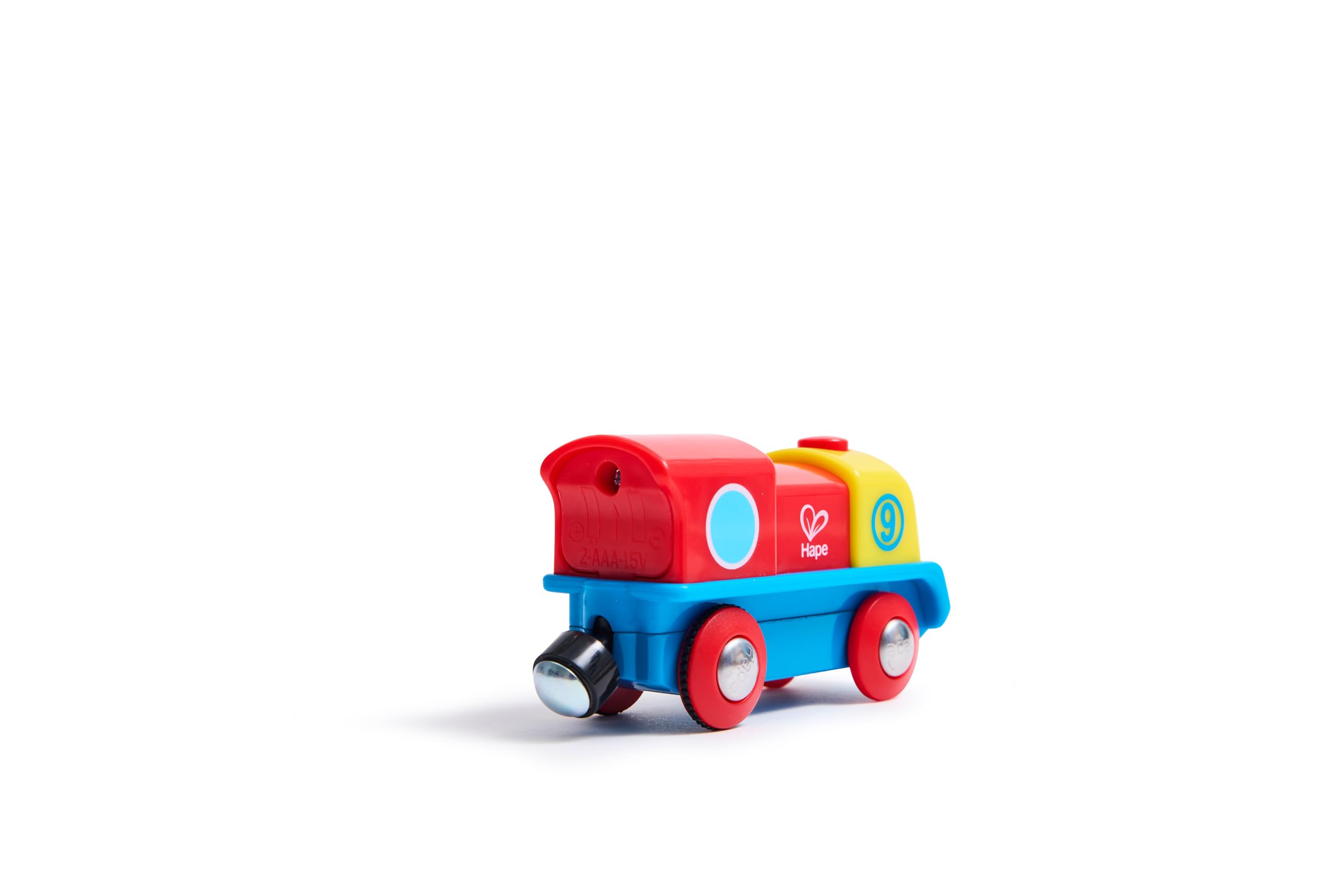 Hape Treno E3820 Piccola locomotiva con pulsante a batterie