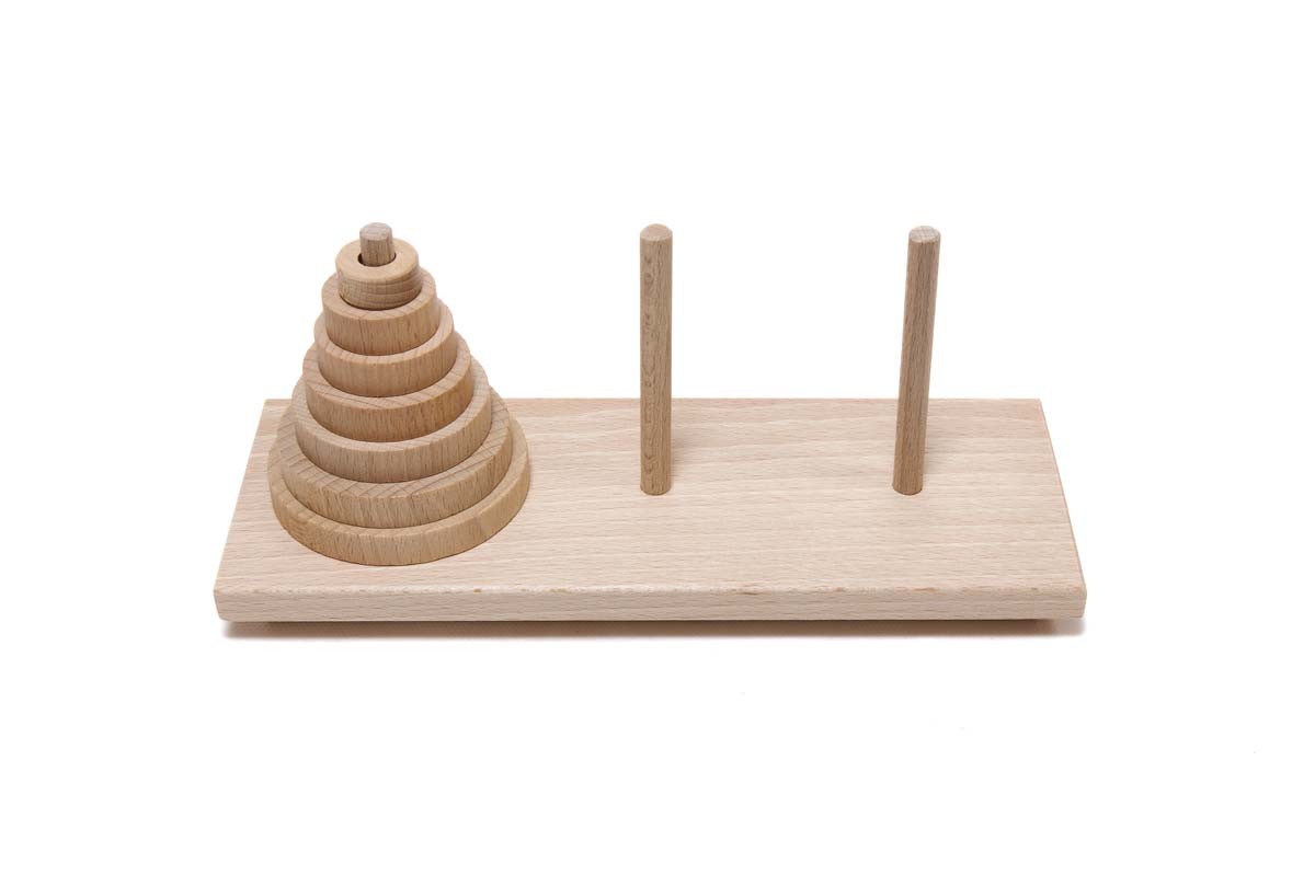 Il Pianeta delle idee Giocare Torre di Hanoi gioco in legno 7 dischi