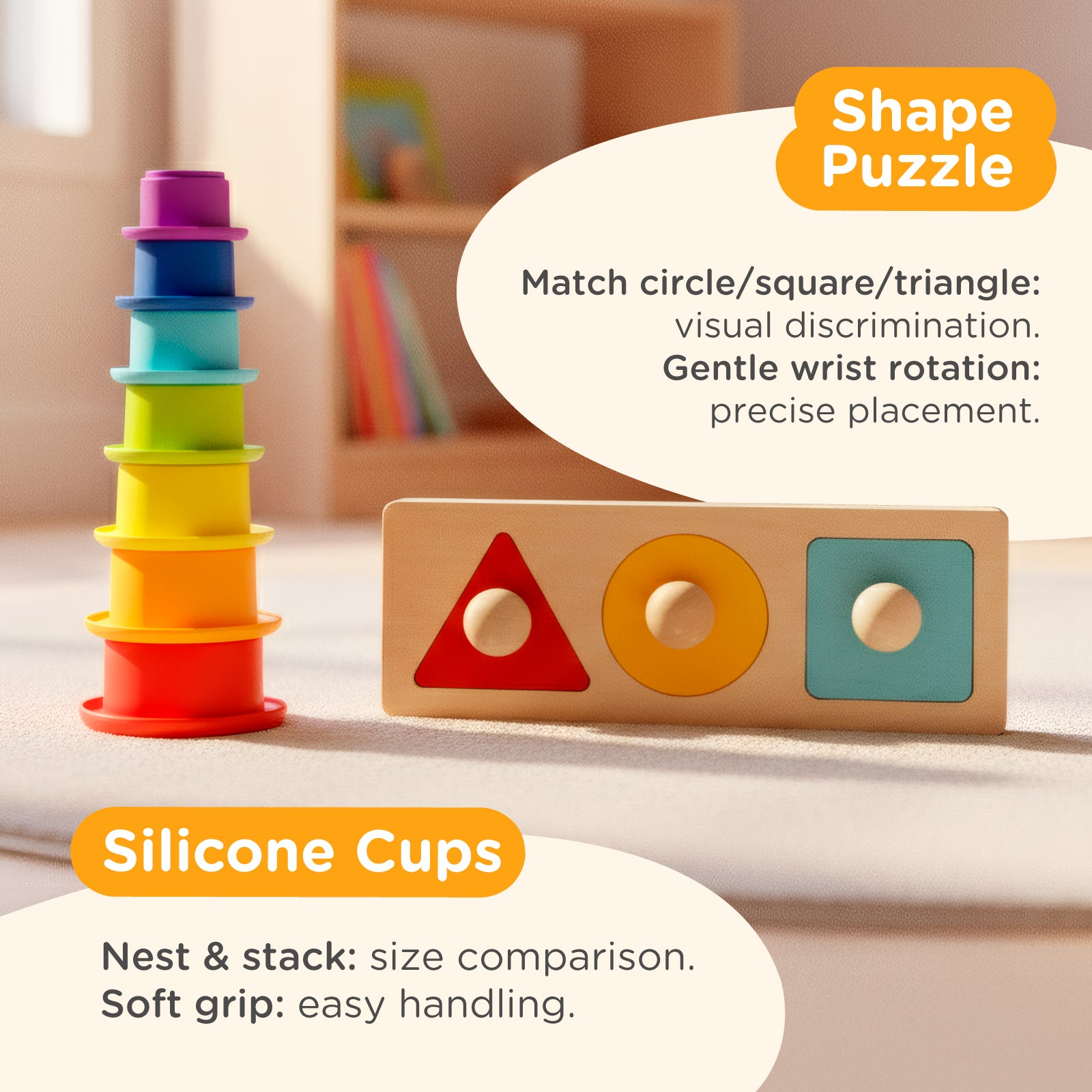 Nene Toys Baby & Toddler Toys Learning Box +12M giochi legno 12-24 mesi