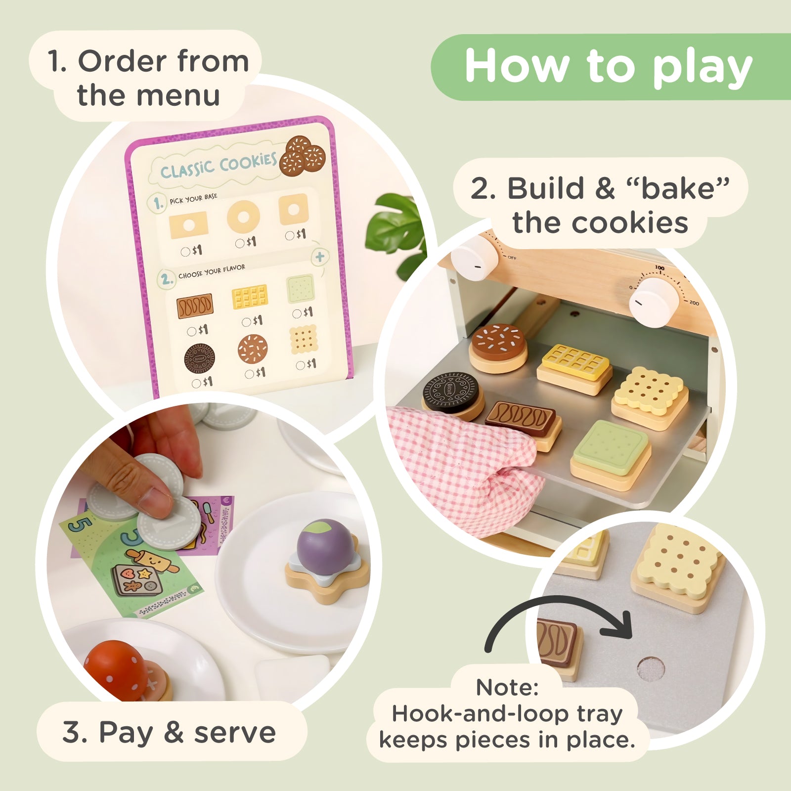 Nene Toys Kitchens & Pretend Play Little Cookie Bakery, forno giocattolo