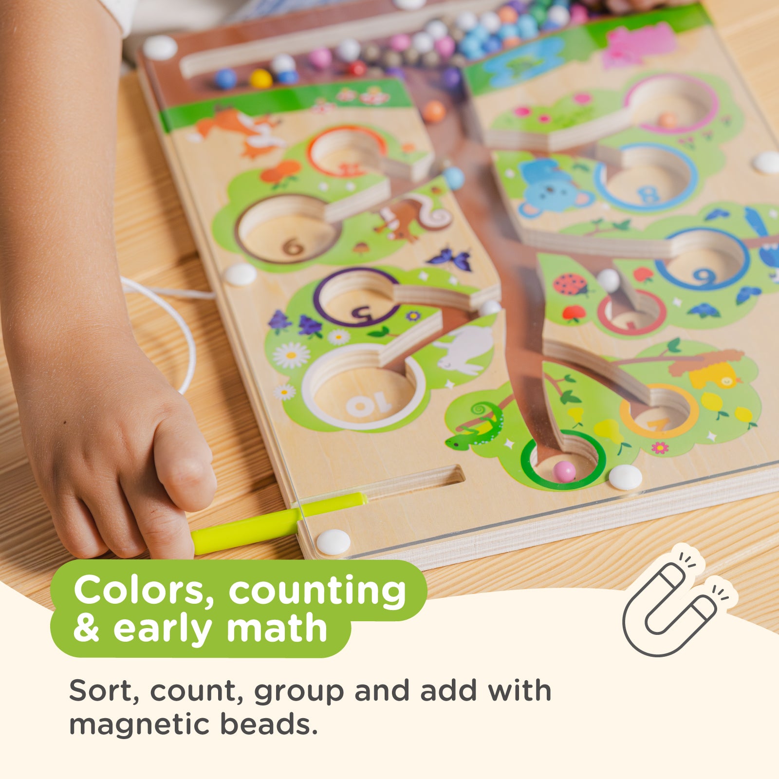 Nene Toys Puzzles & Learning Counting Tree Maze labirinto magnetico