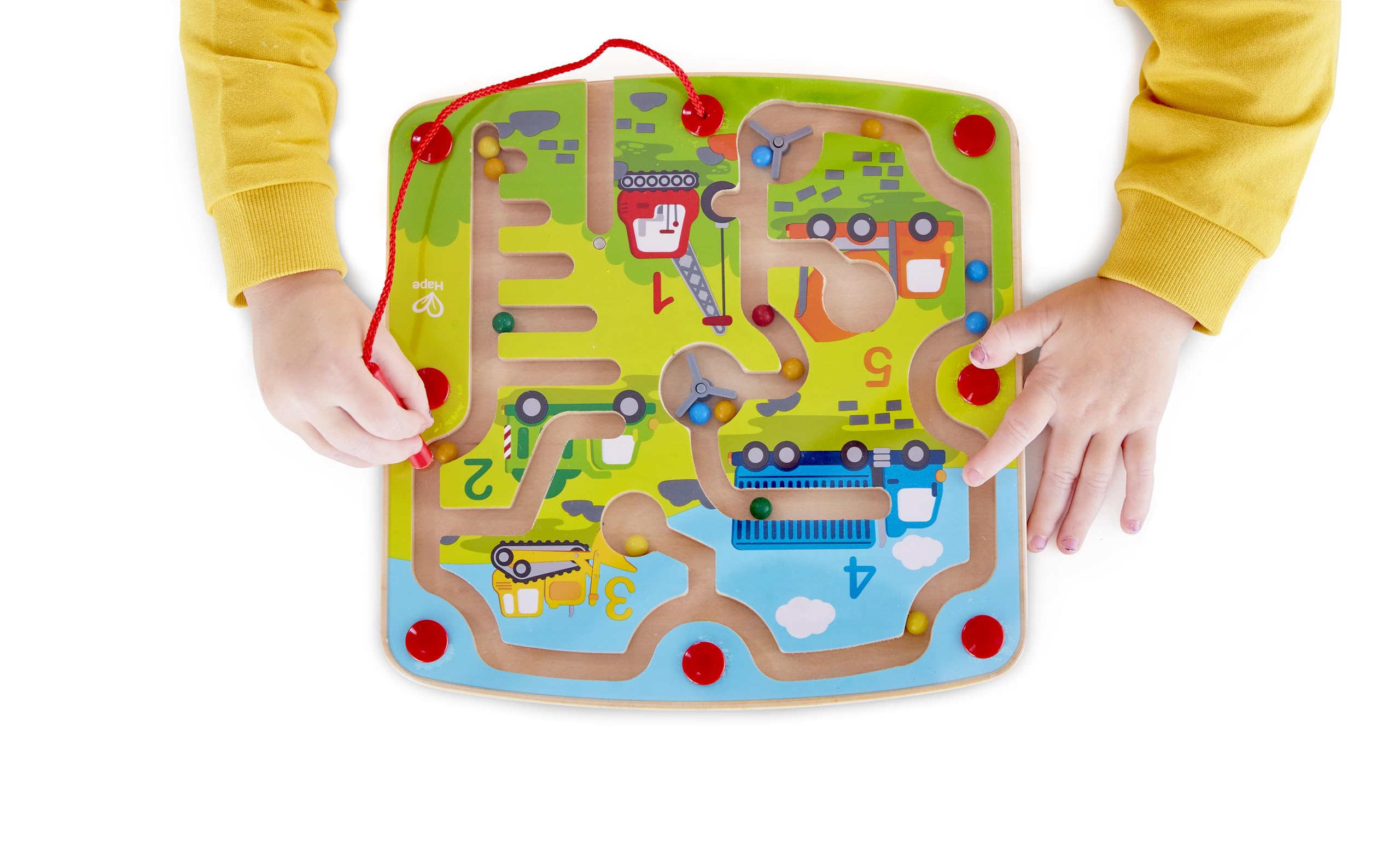 Hape Puzzle labirinto magnetico Cantiere edile e numeri