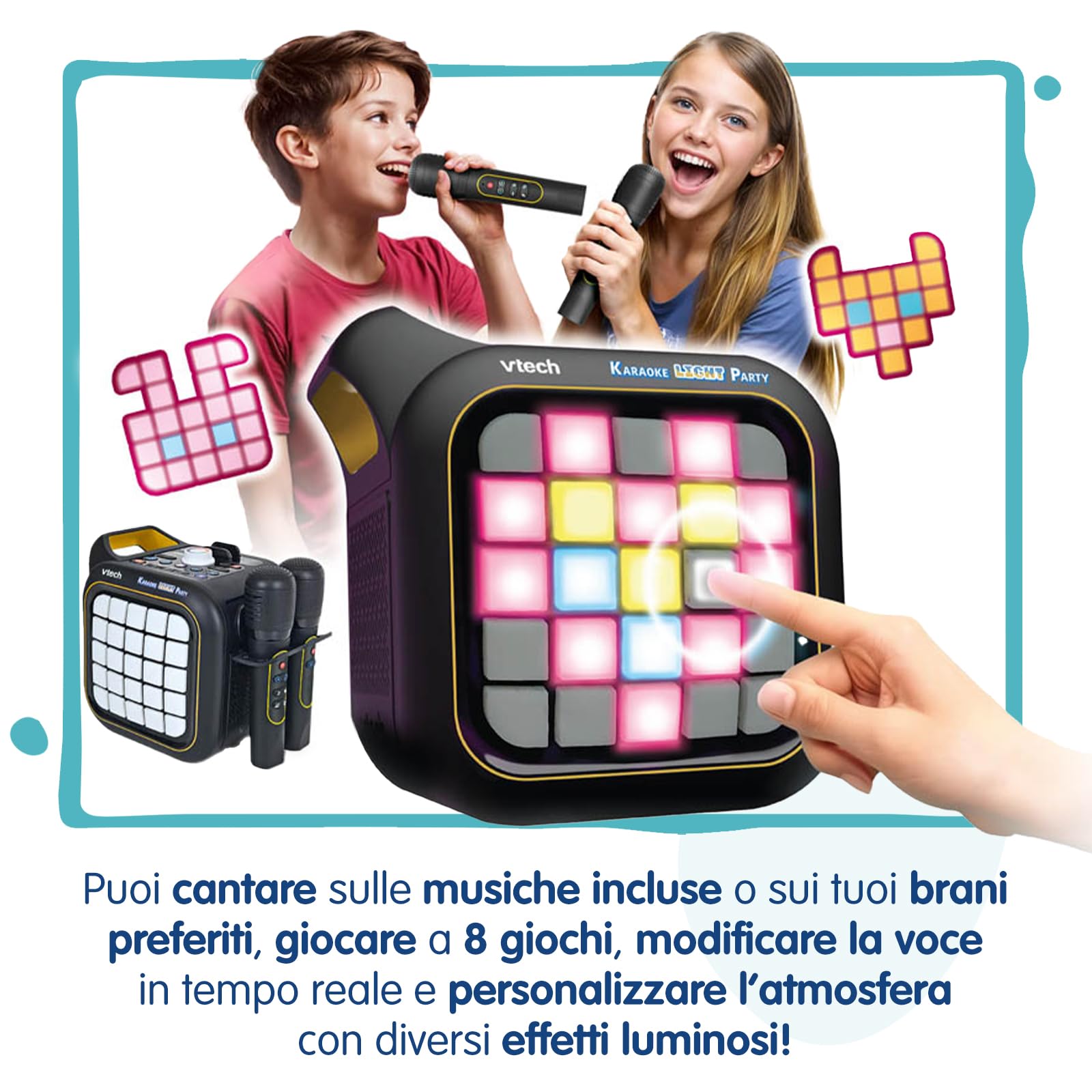 VTech Giocattoli 6 anni e + Karaoke Light Party microfono wireless
