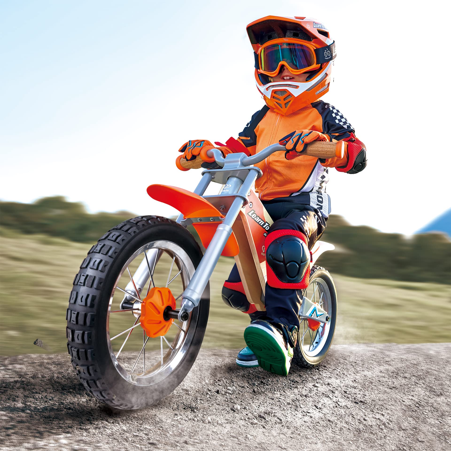 Hape Primi passi e bici Balance Bike da cross bici senza pedali in legno