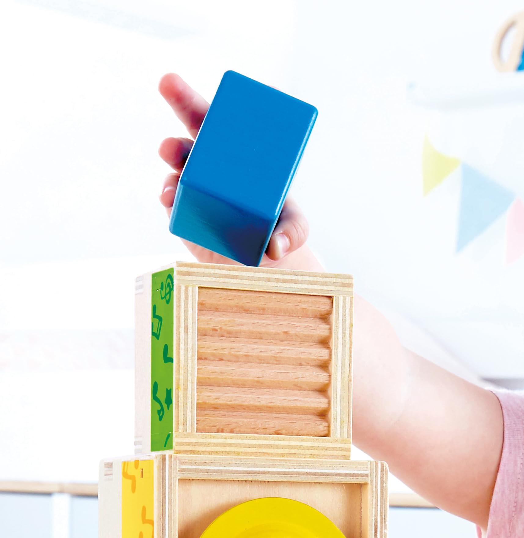 Hape Giochi musicali Set musicale da impilare gioco musicale 5 blocchi legno