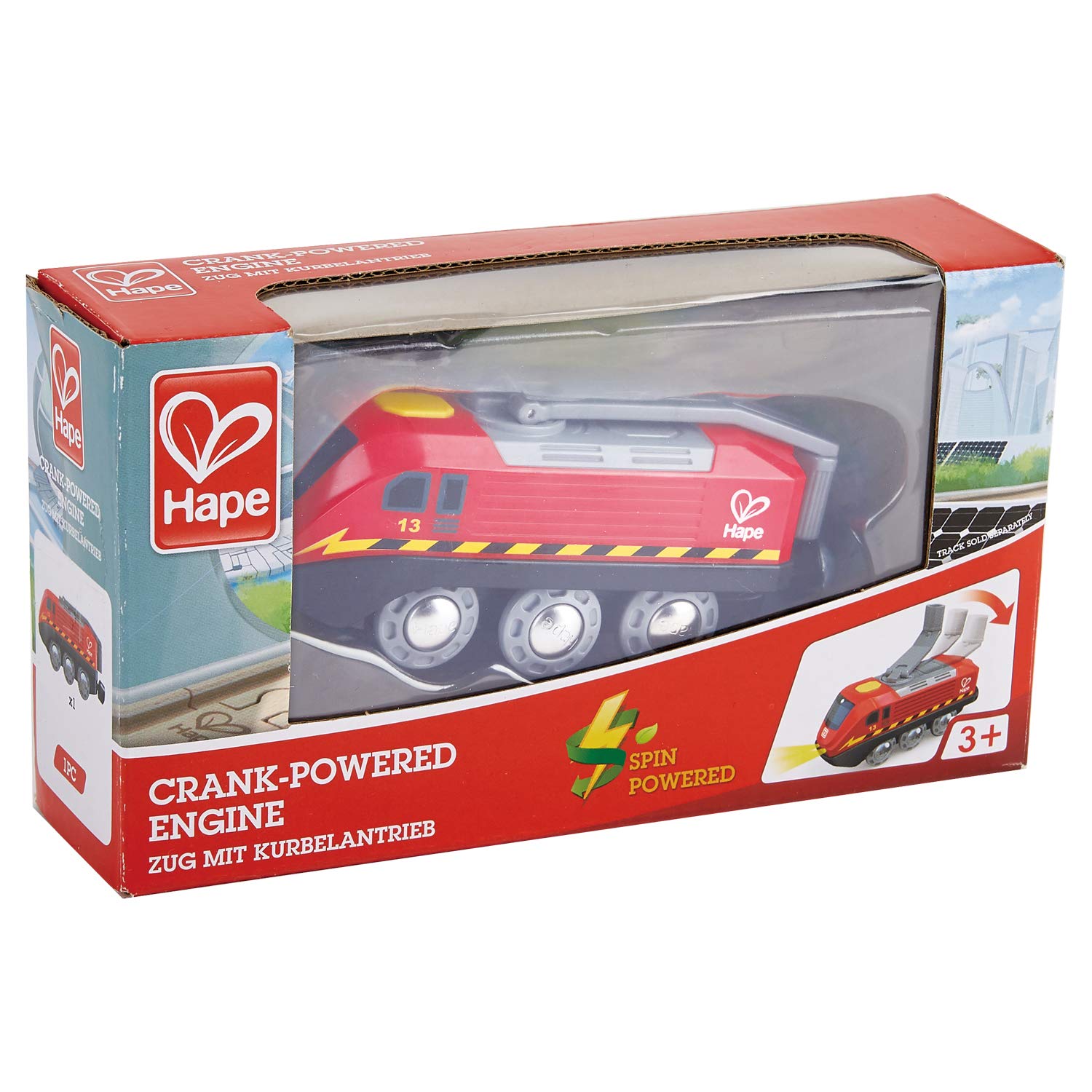 Hape Treno Dinamo rosso trenino a manovella senza batterie gioco