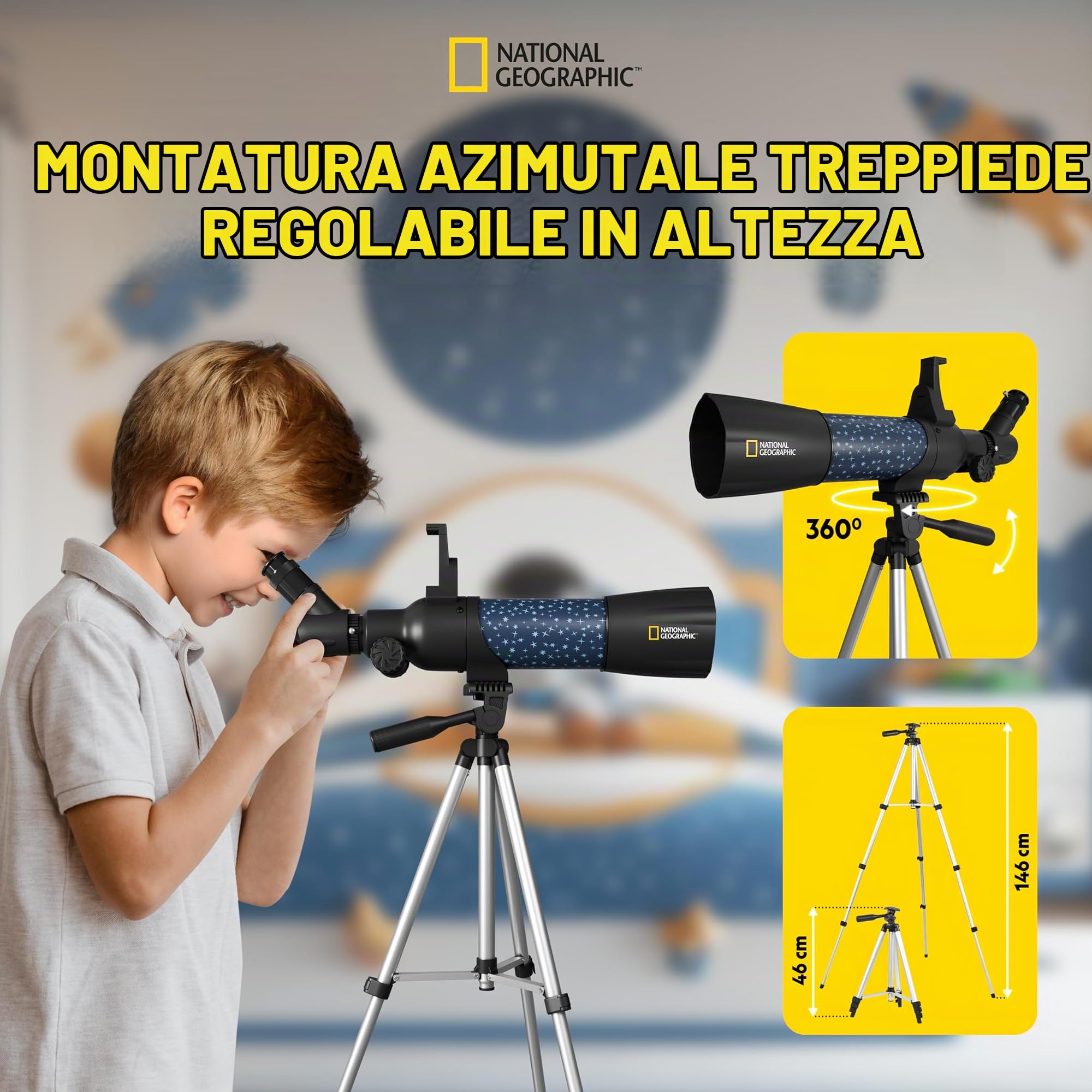 National Geographic Telescopi smartes AR telescopio per bambini