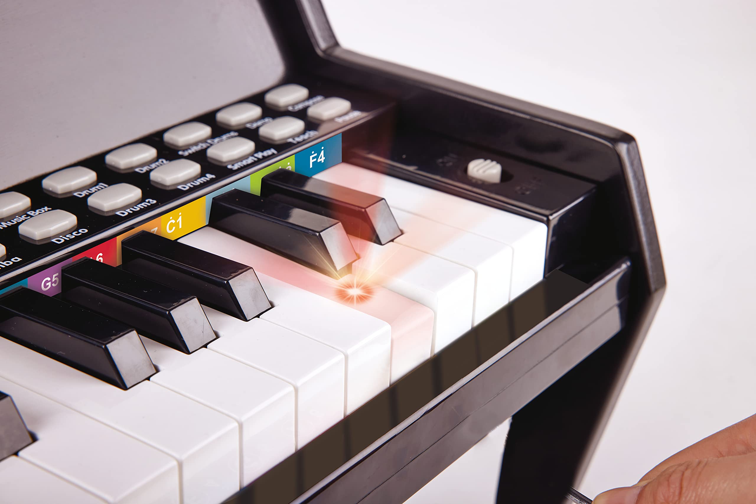 Hape Giochi musicali Impara con le Luci pianoforte nero 25 tasti luminosi